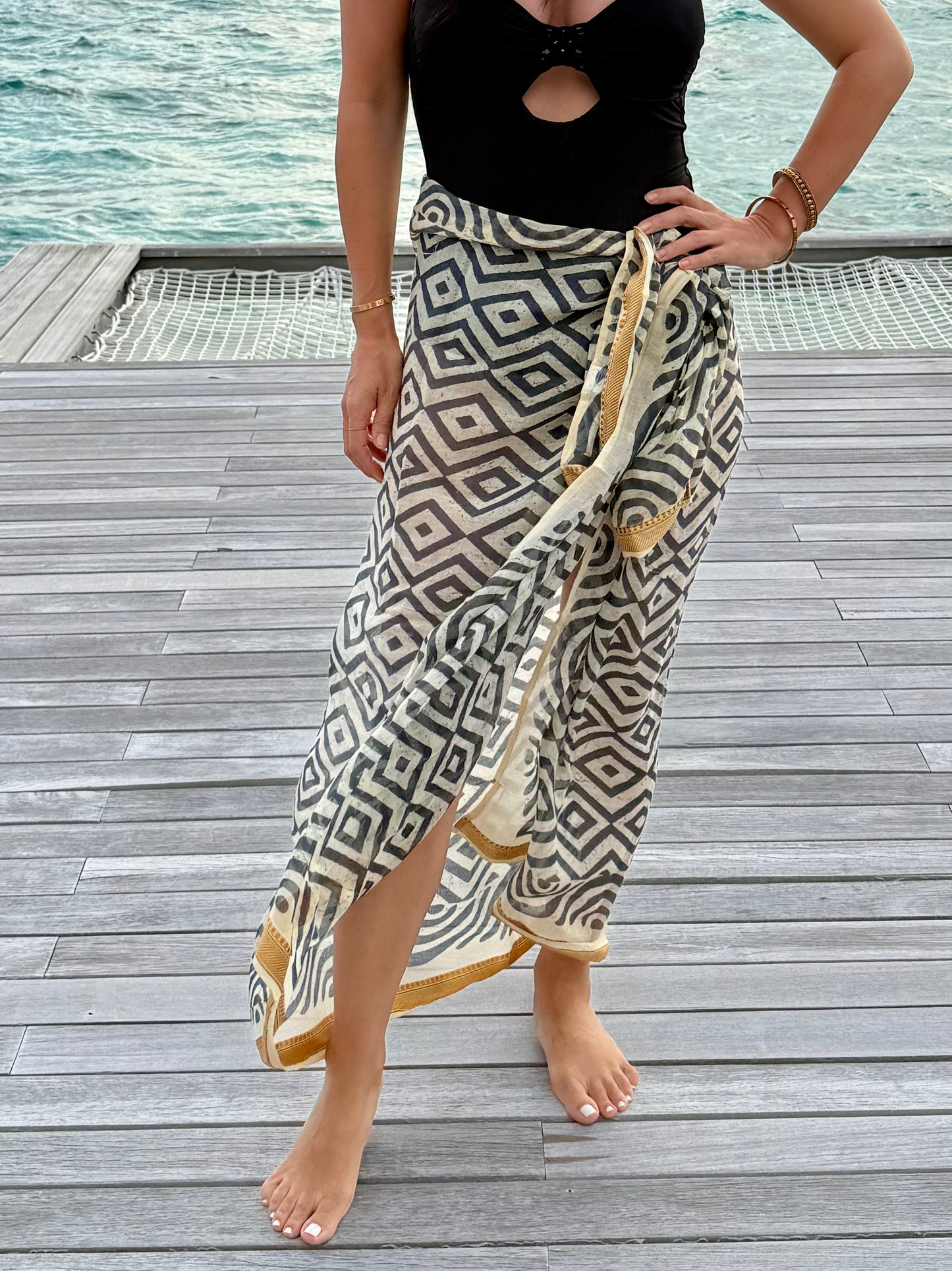 Golden Bagru Pareo/Sarong