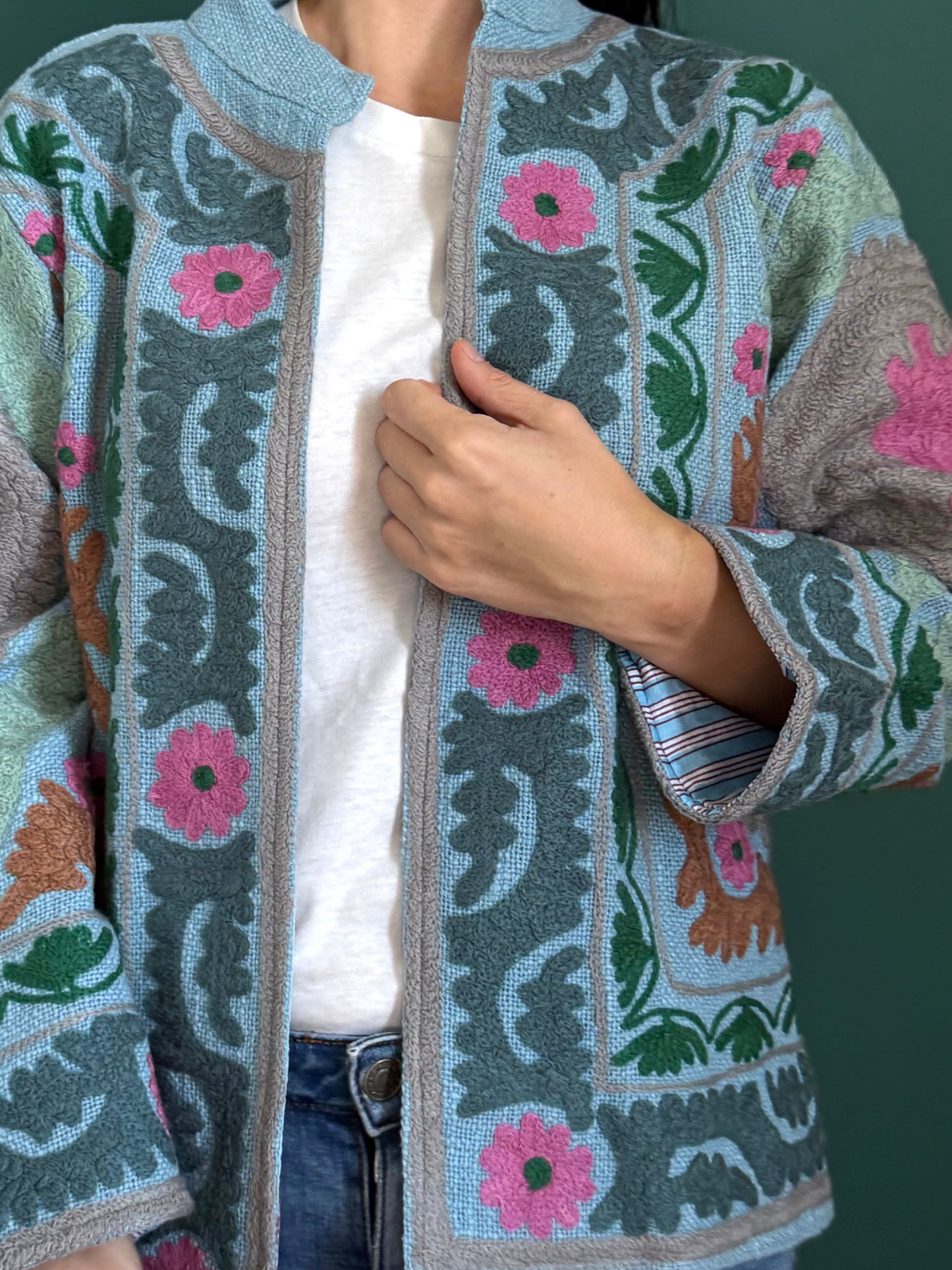 Cotton Suzani Embroidered Jacket