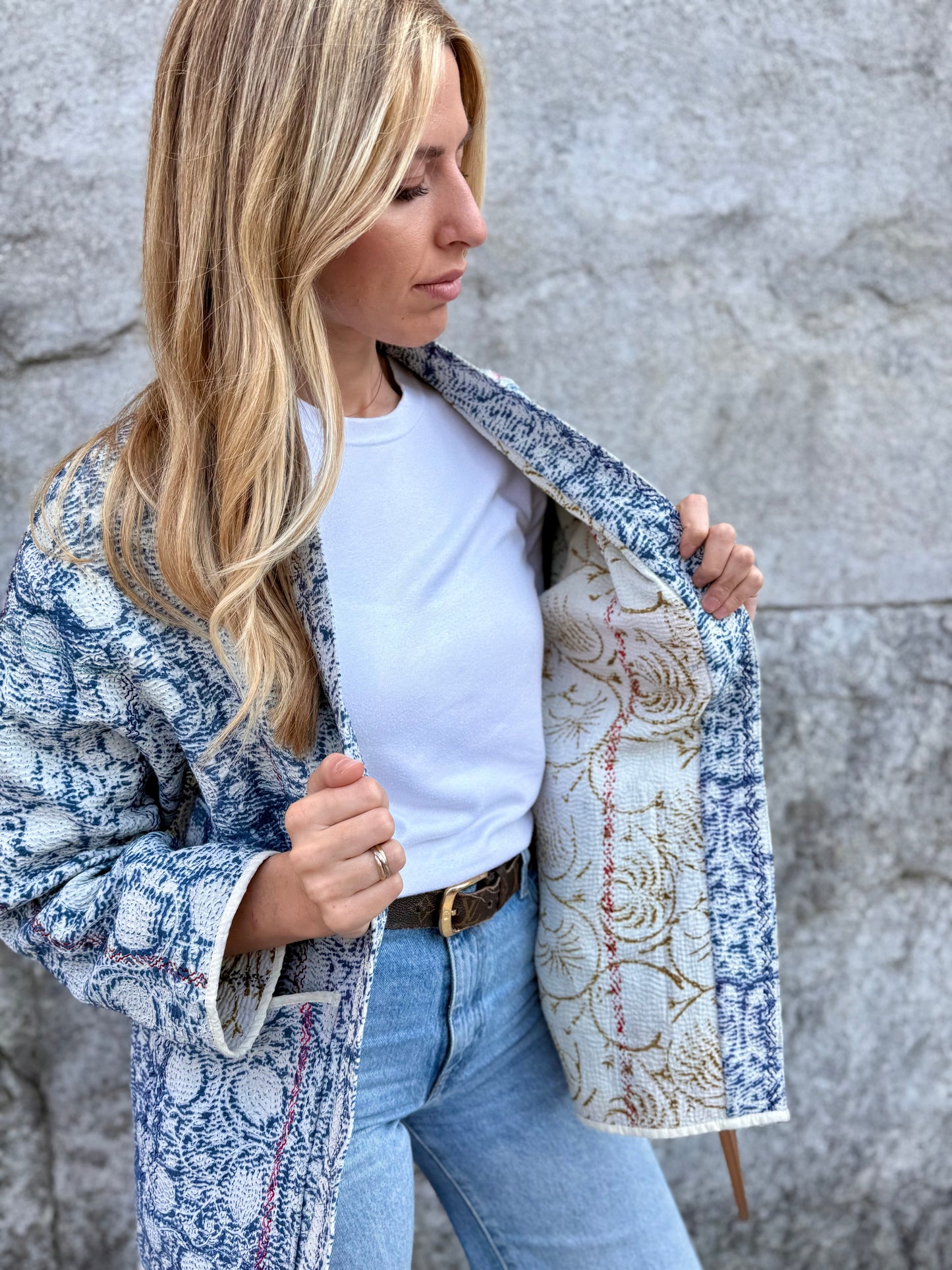 Old Kantha Kimono Jacket