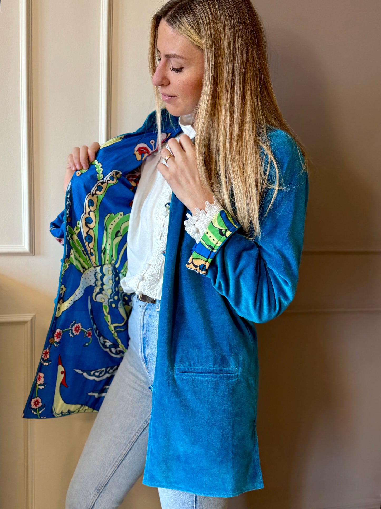 Cappottino reversibile - Fiori esotici