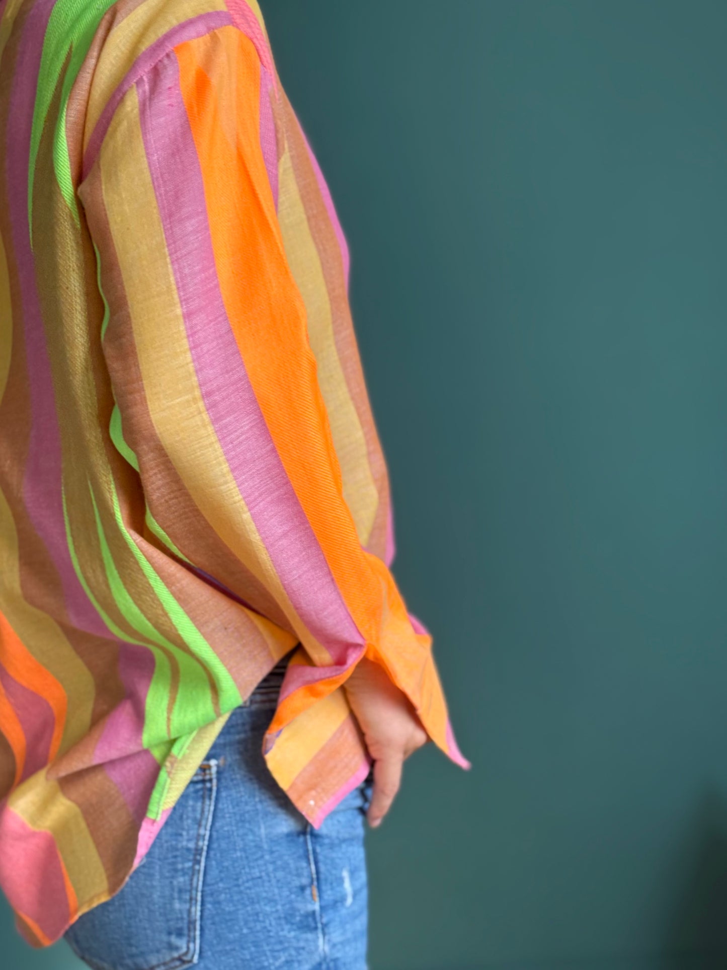 Jacquard Shirt - Orange Fluo