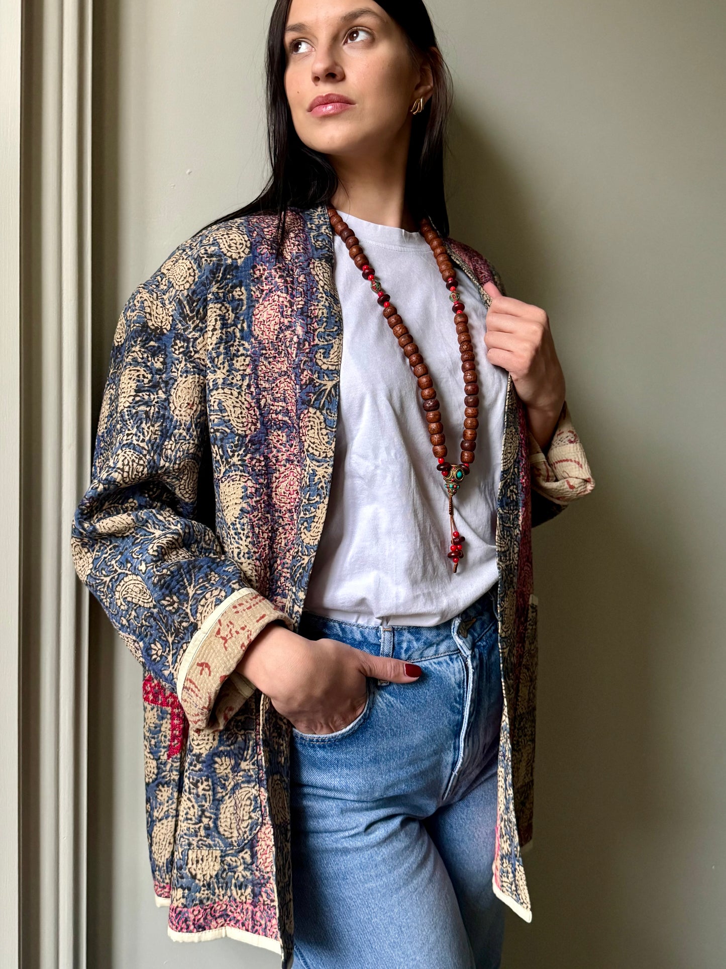 Old Kantha Kimono Jacket