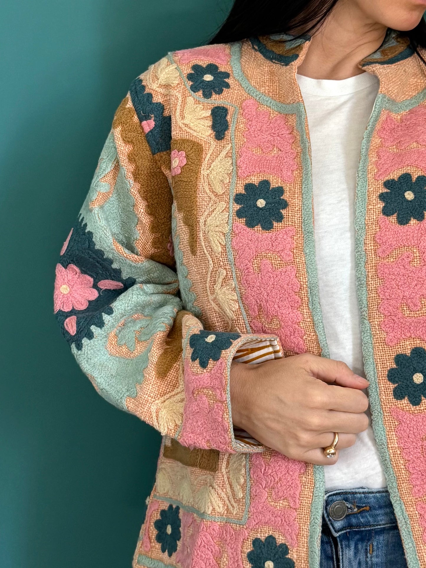 Cotton Suzani Embroidered Jacket