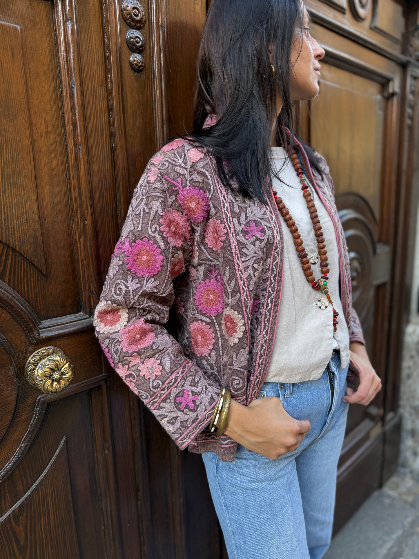 Cotton Suzani Jacket Embroidered