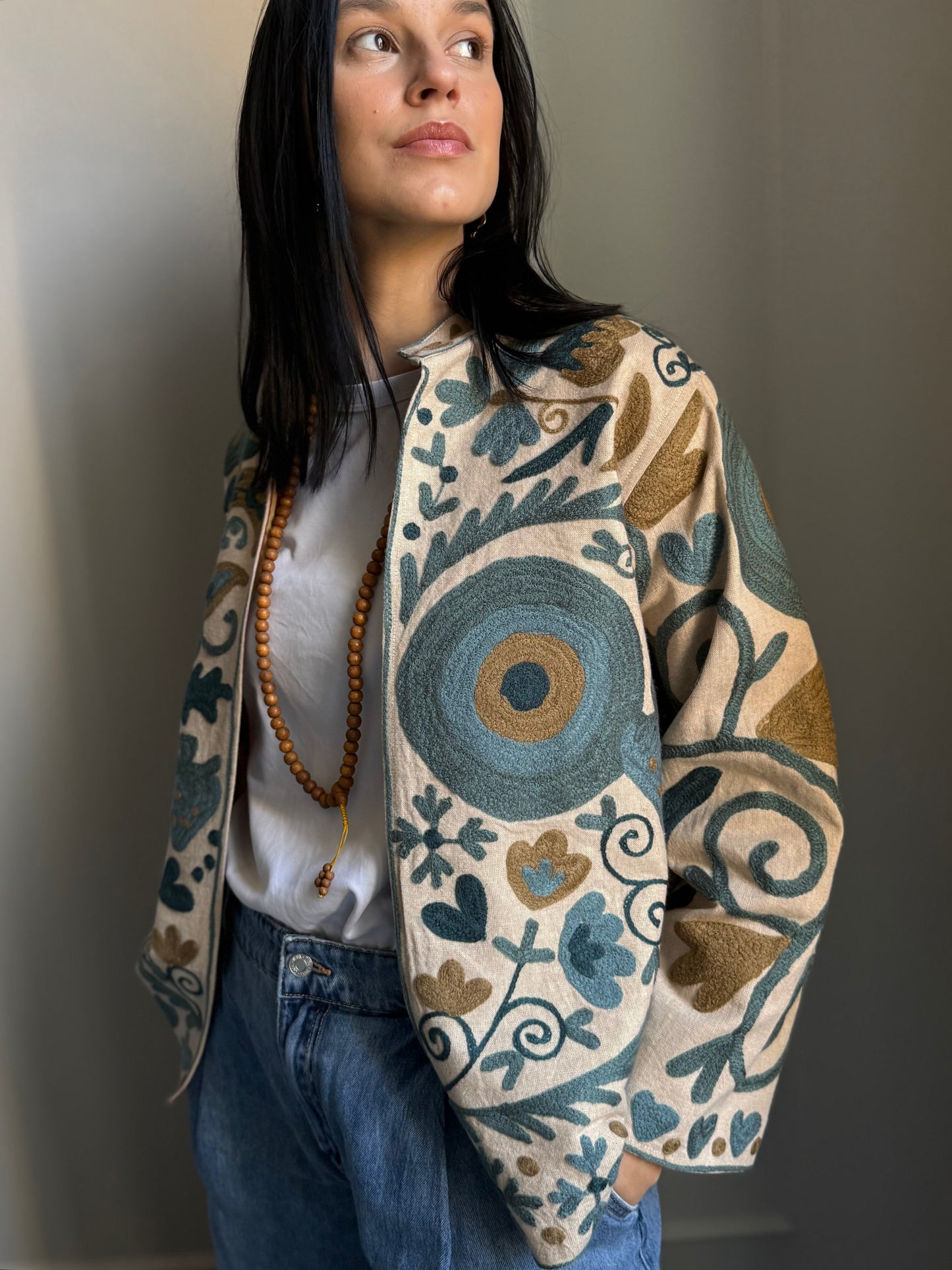 Cotton Boho Jacket Embroidered