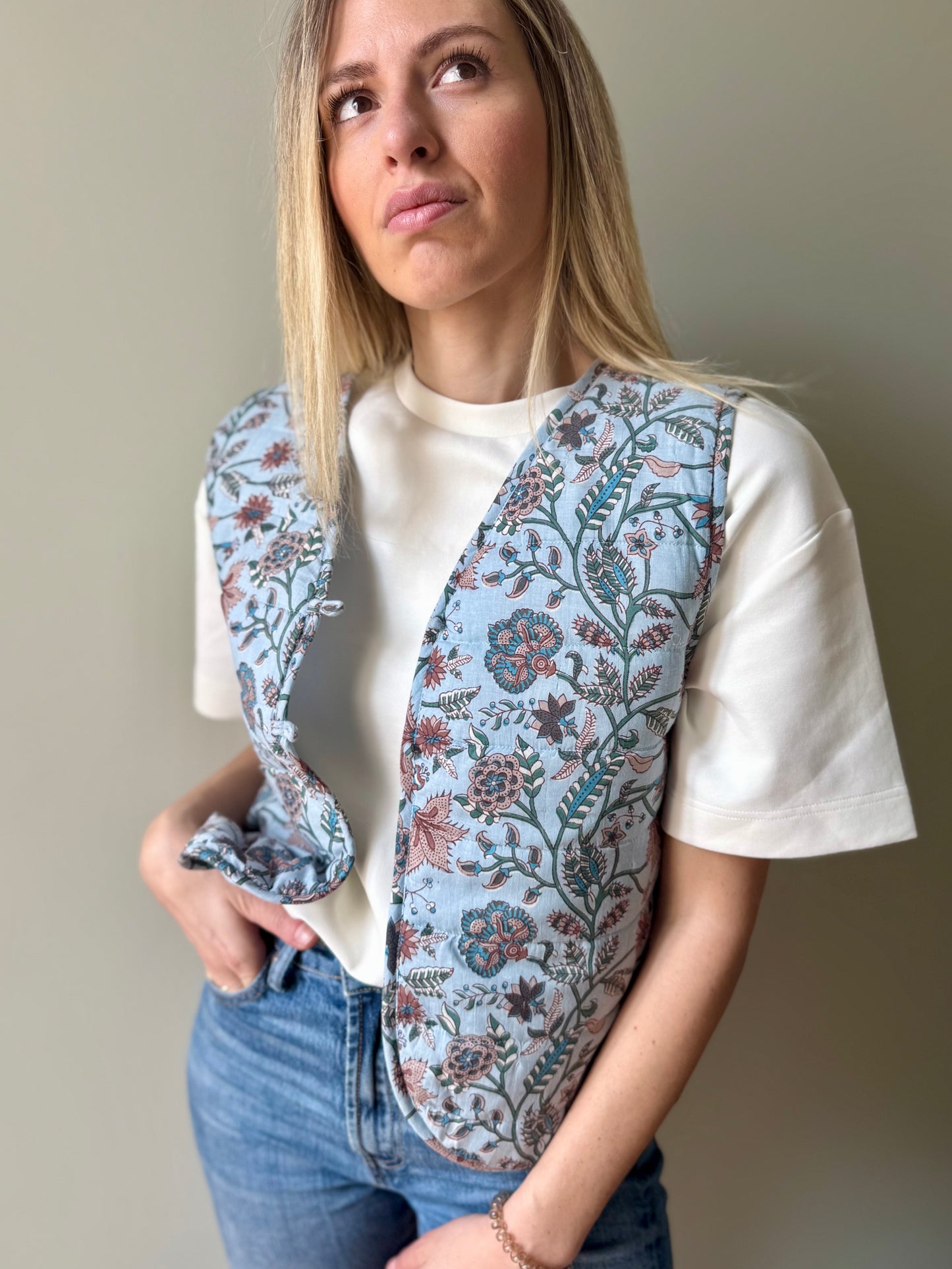 Handmade Quilted Vest - Bloom