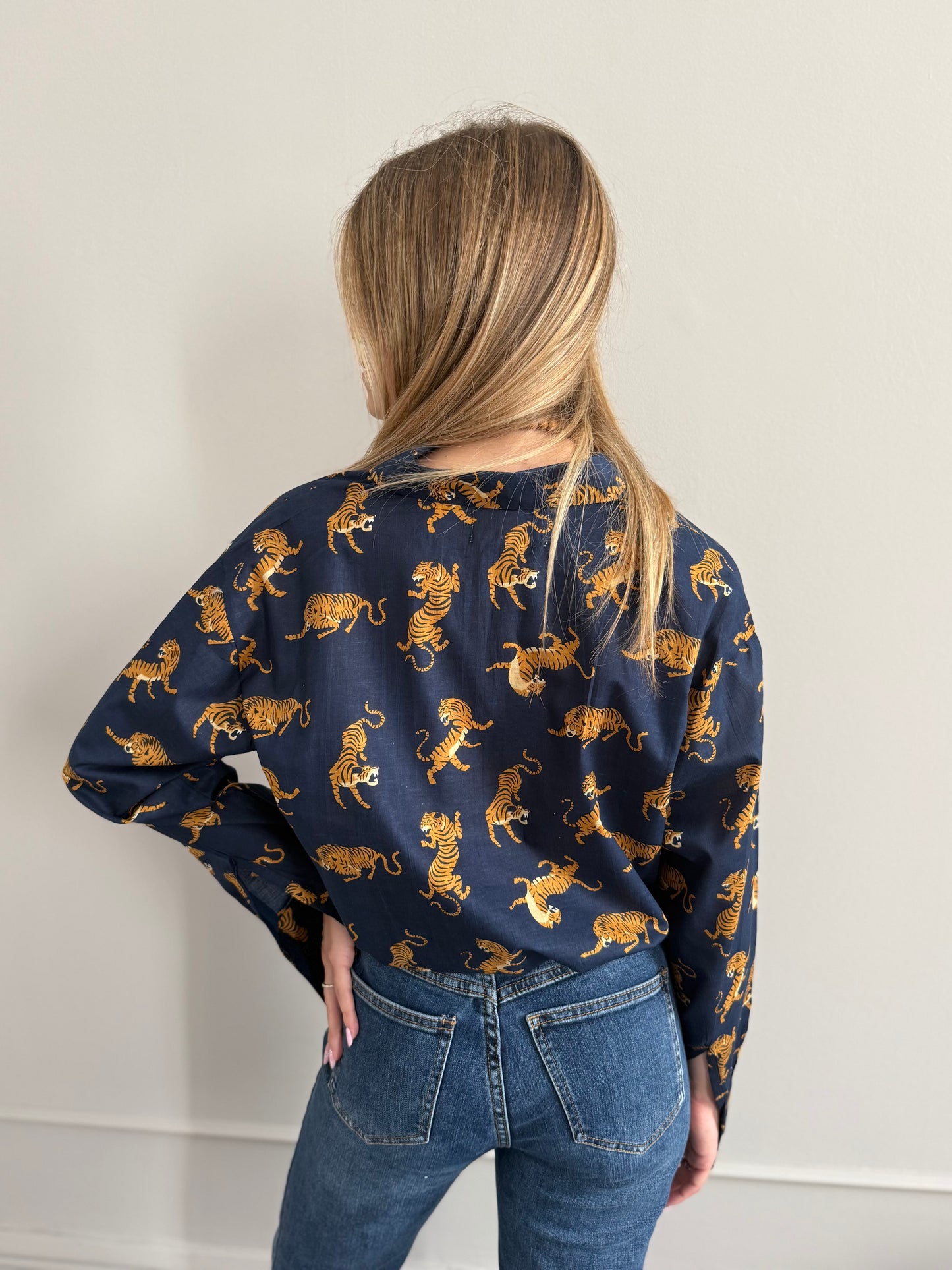 Cotton Shirt - Chinese Tiger Blue