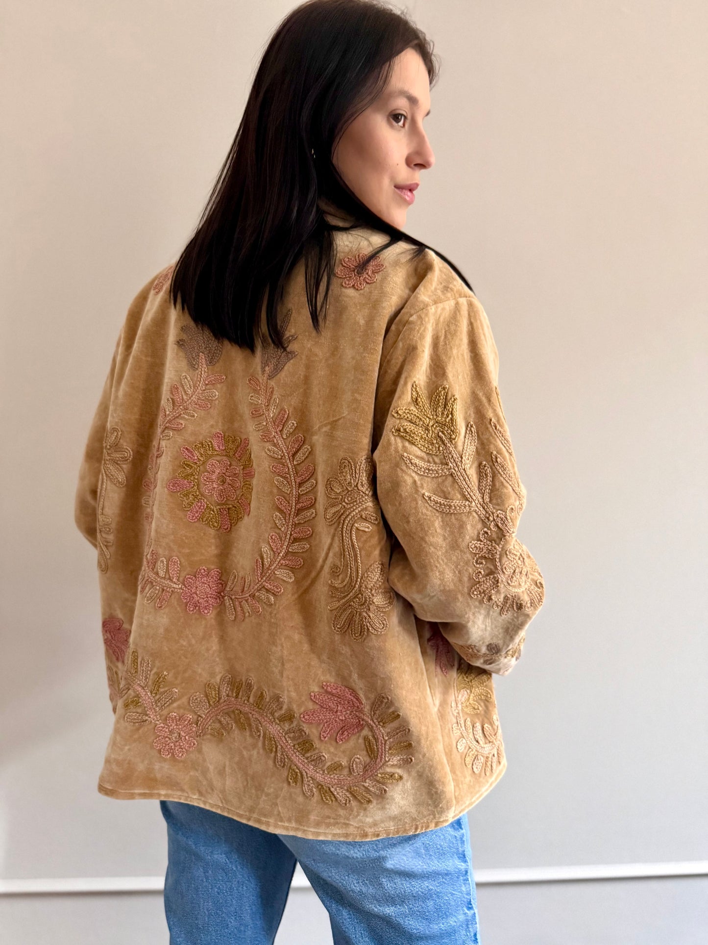 Priya Velvet Jacket Hand Embroidered