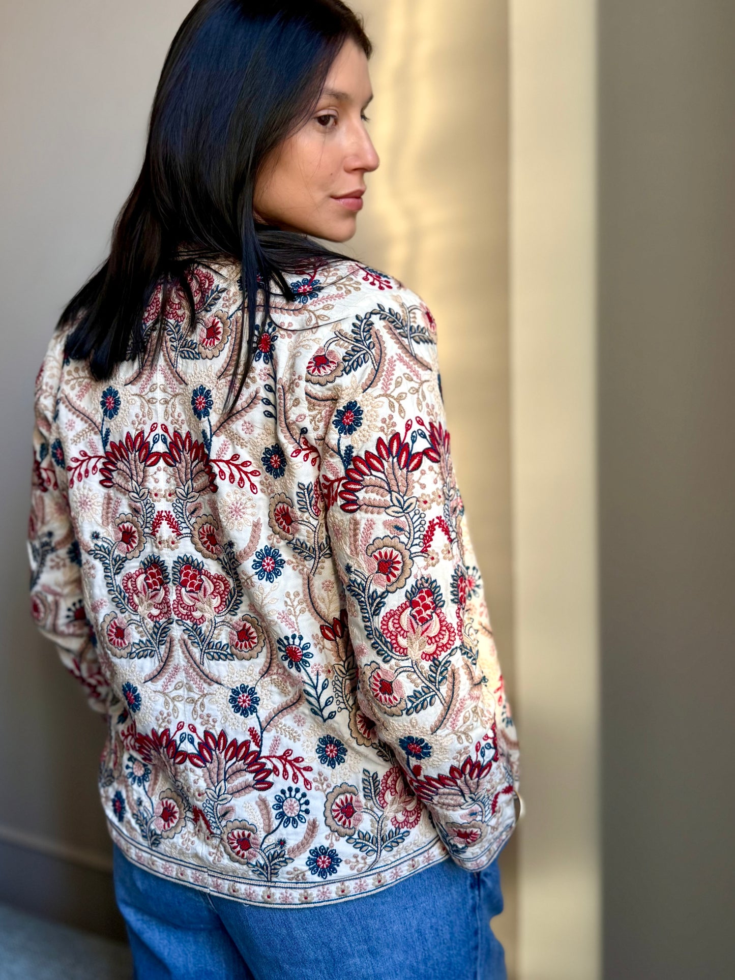 Leila Jacket Embroidered - White