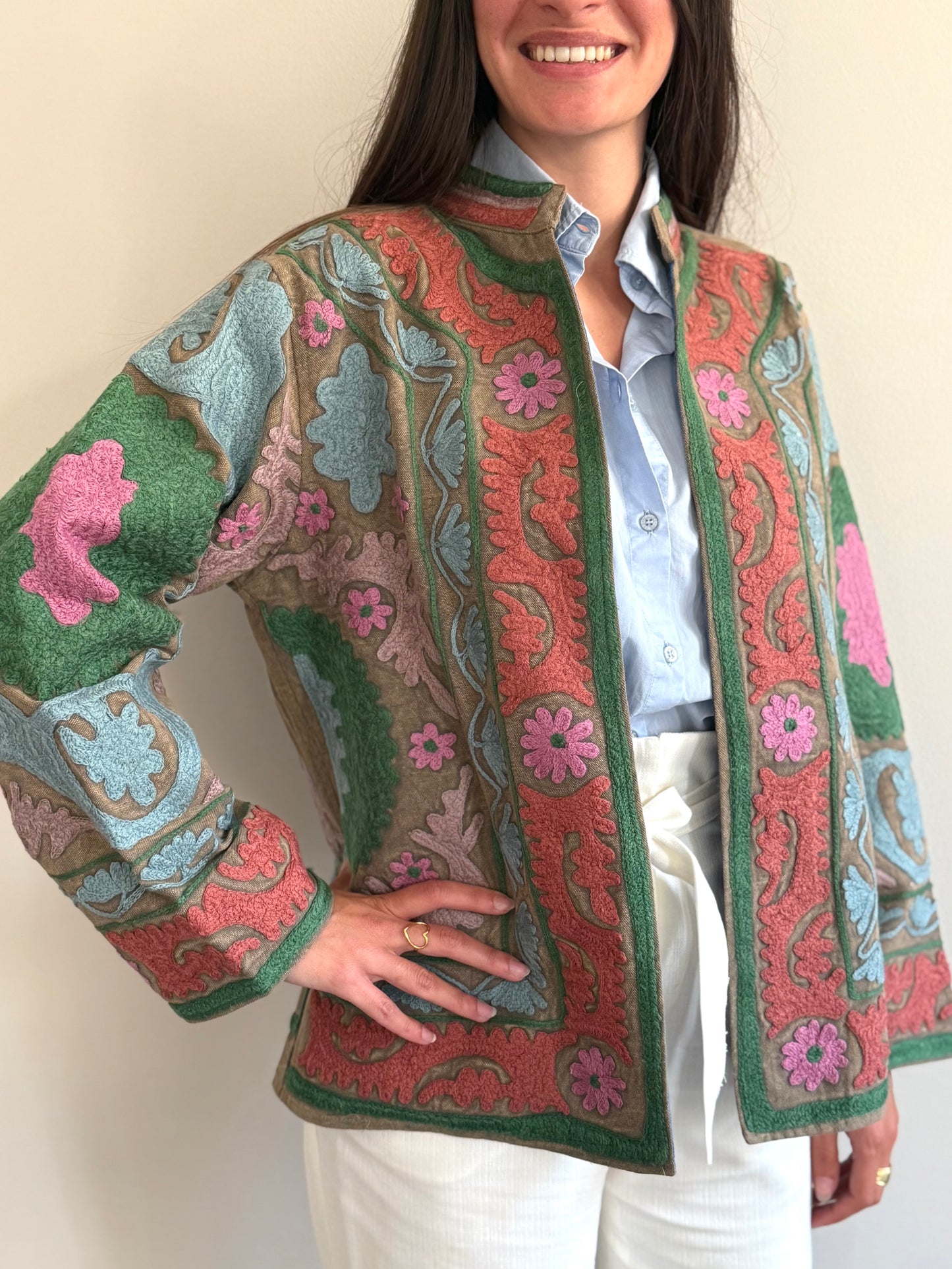 Cotton Suzani Jacket Embroidered