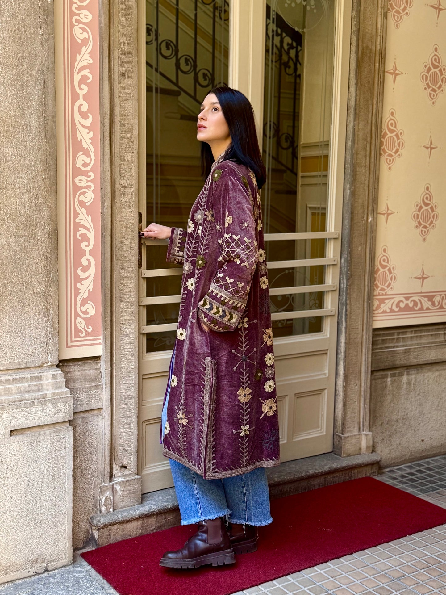 Velvet Embroidered Coat