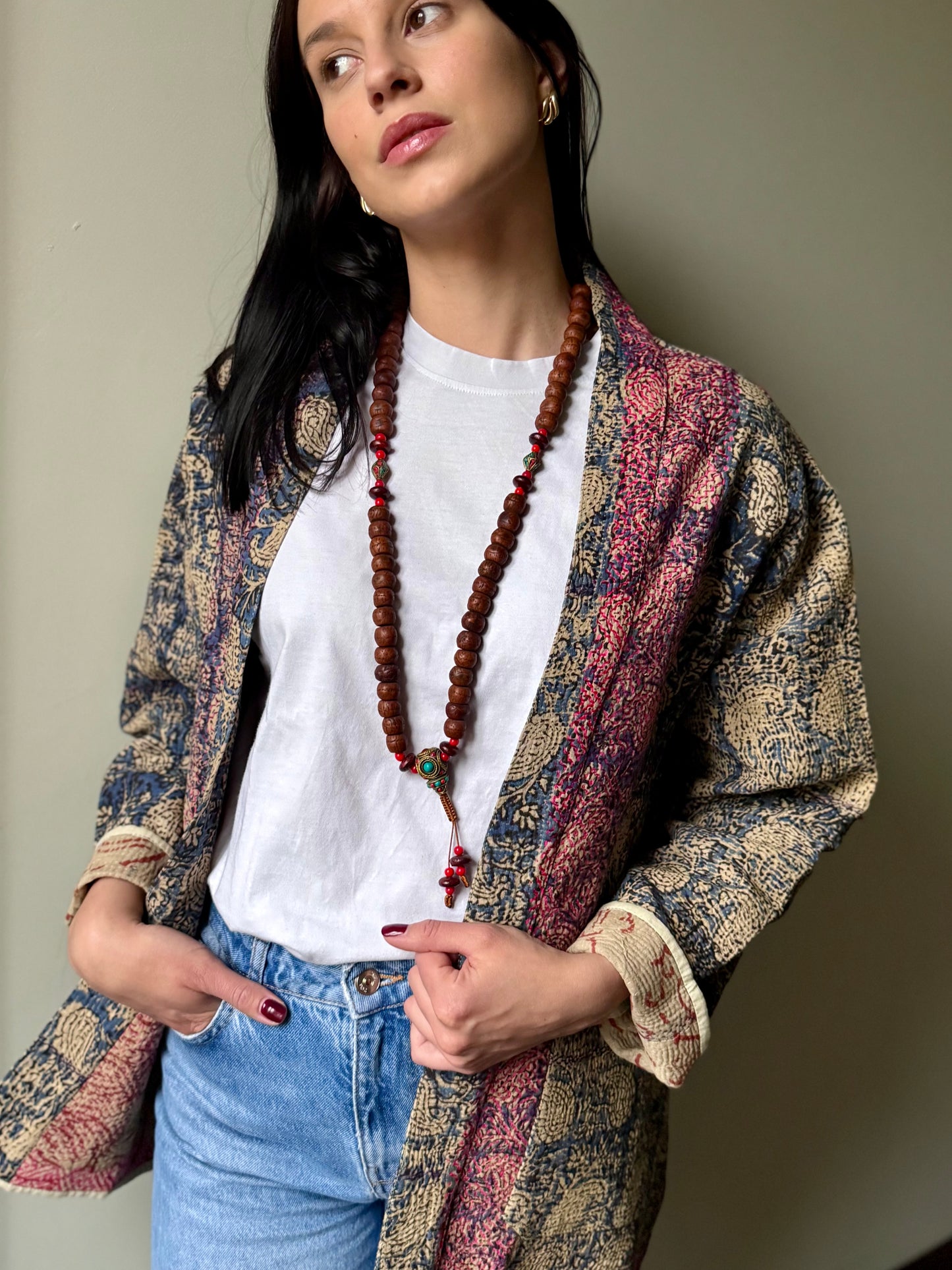Old Kantha Kimono Jacket