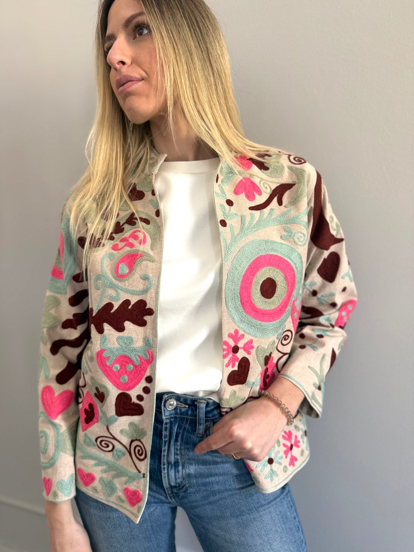 Cotton Boho Jacket Embroidered