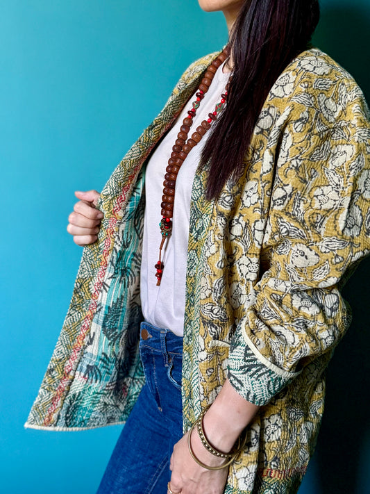 Vintage Kantha Giacca Kimono