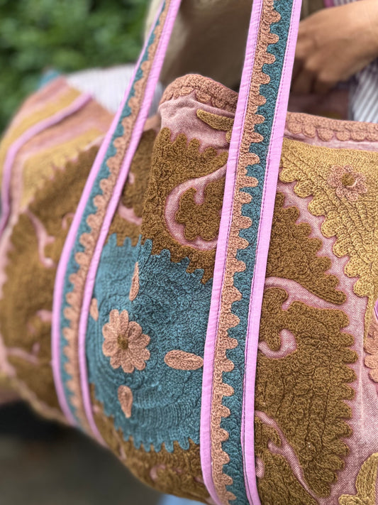 Suzani Embroidered Tote Bag