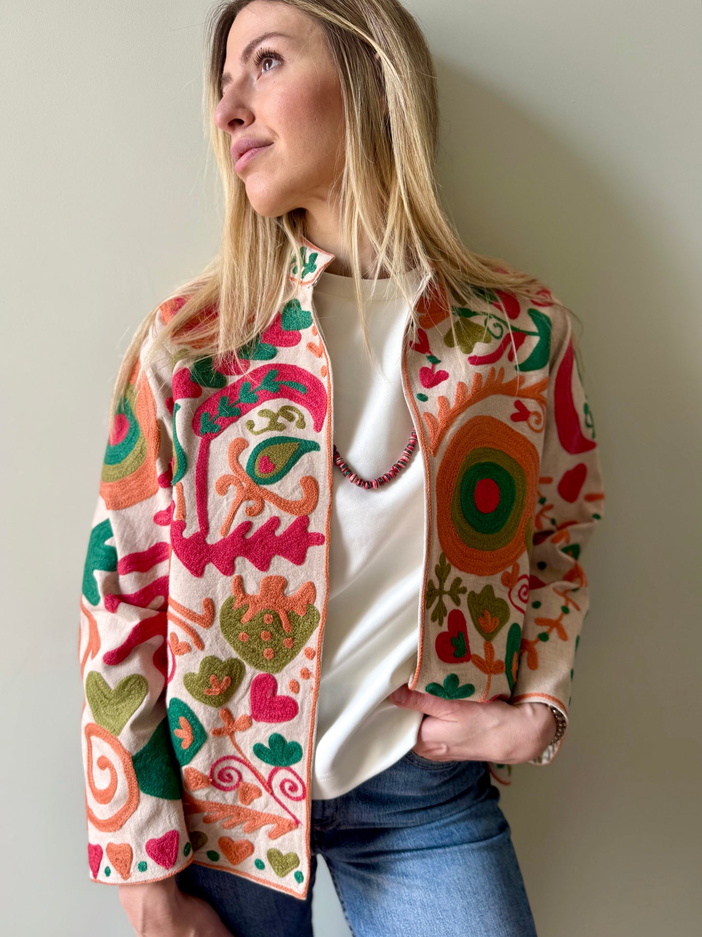 Cotton Boho Jacket Embroidered