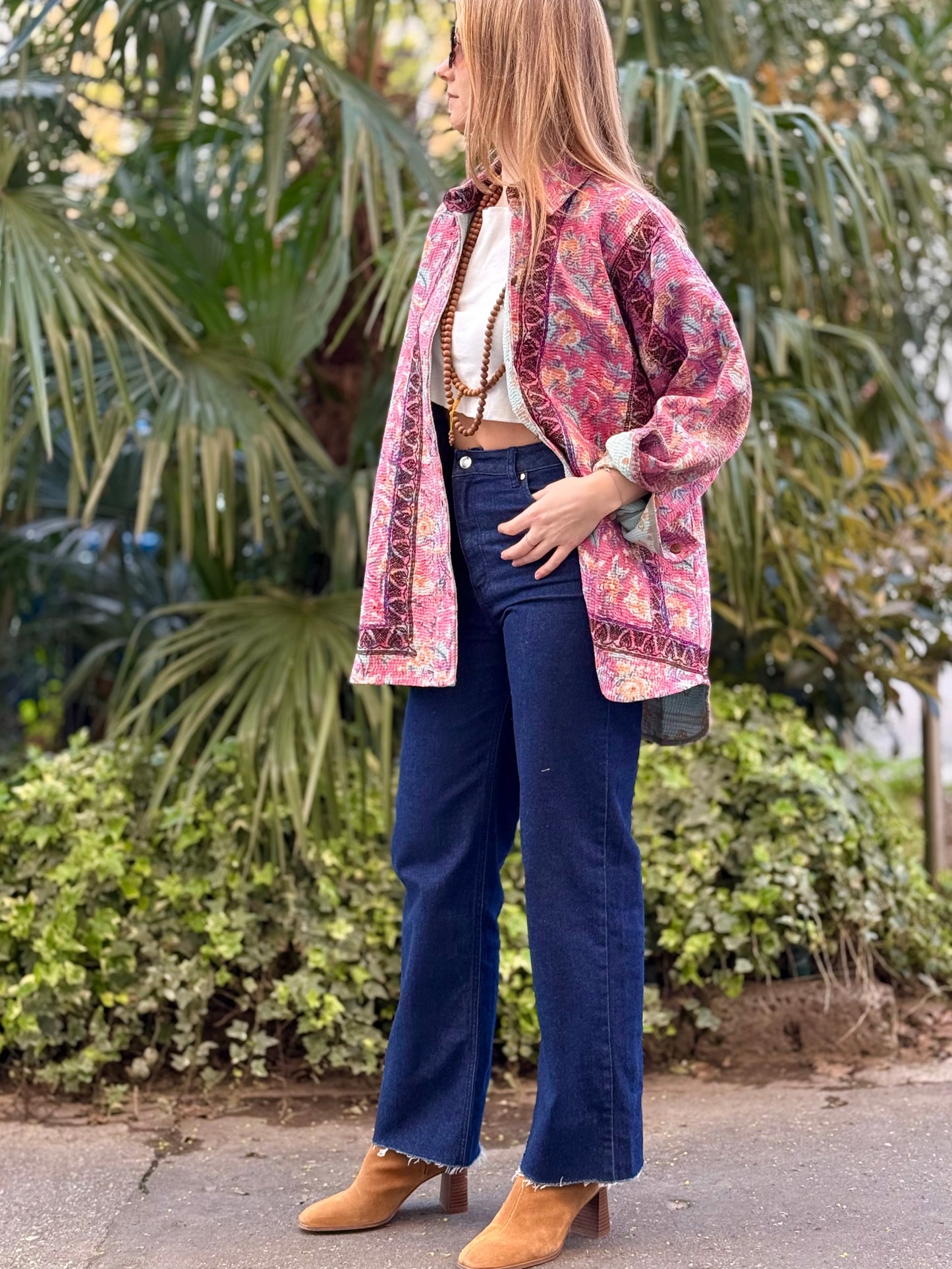 Old Kantha Over Shirt Jacket - handmade