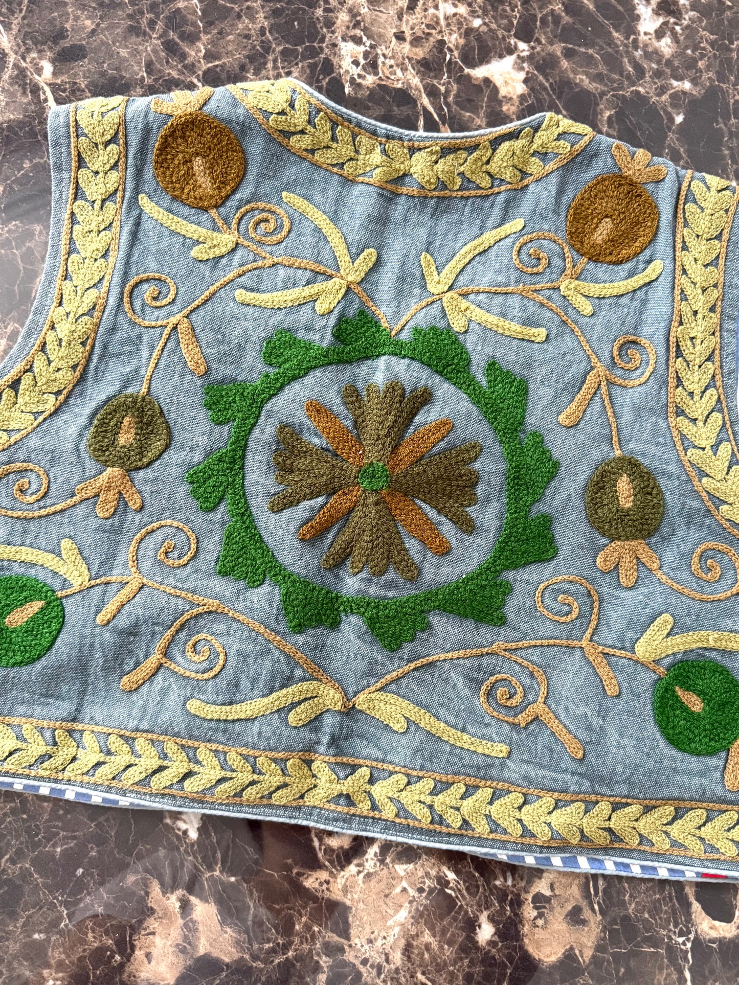 Cotton Boho Embroidered Vest