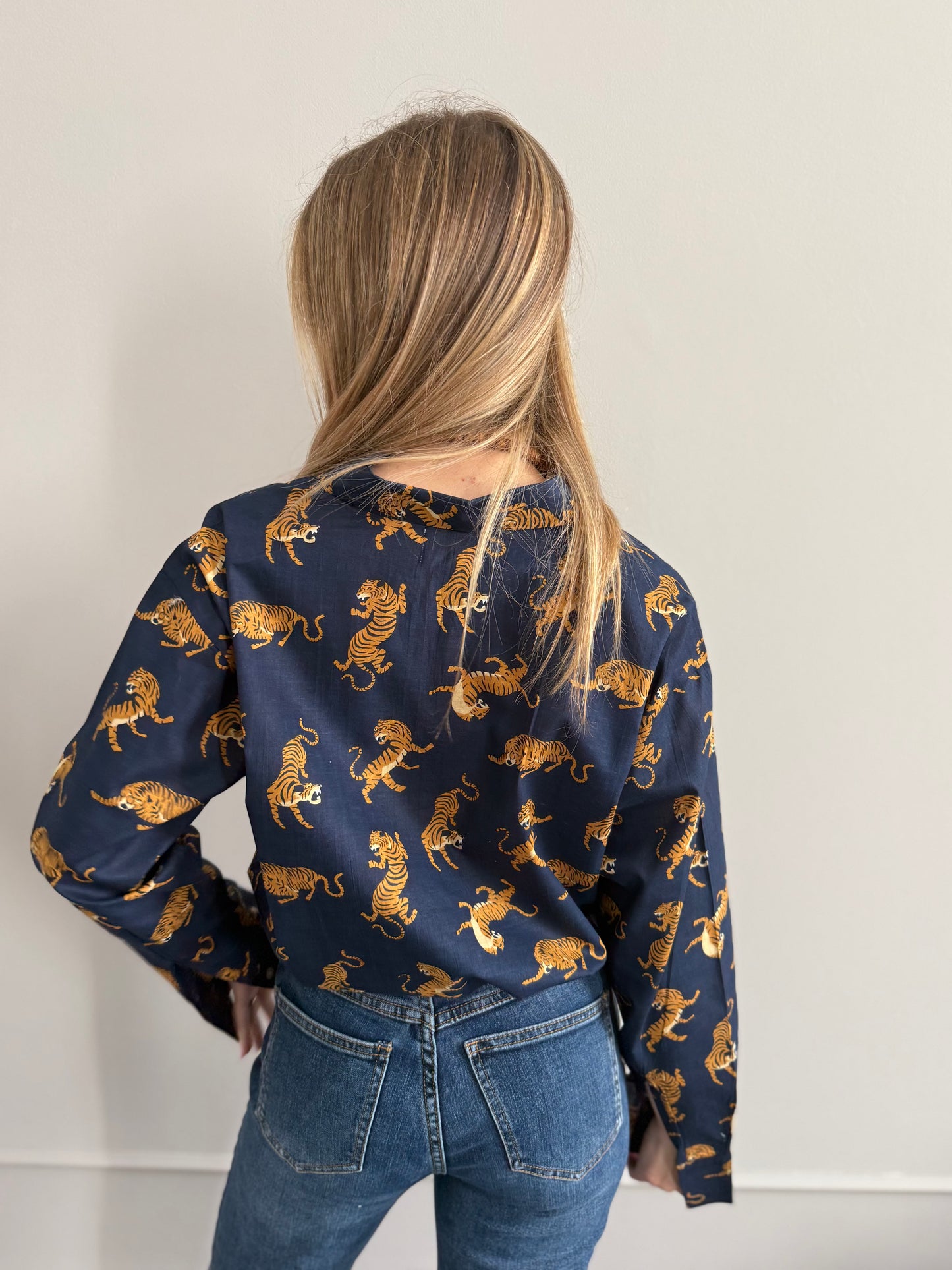 Cotton Shirt - Chinese Tiger Blue