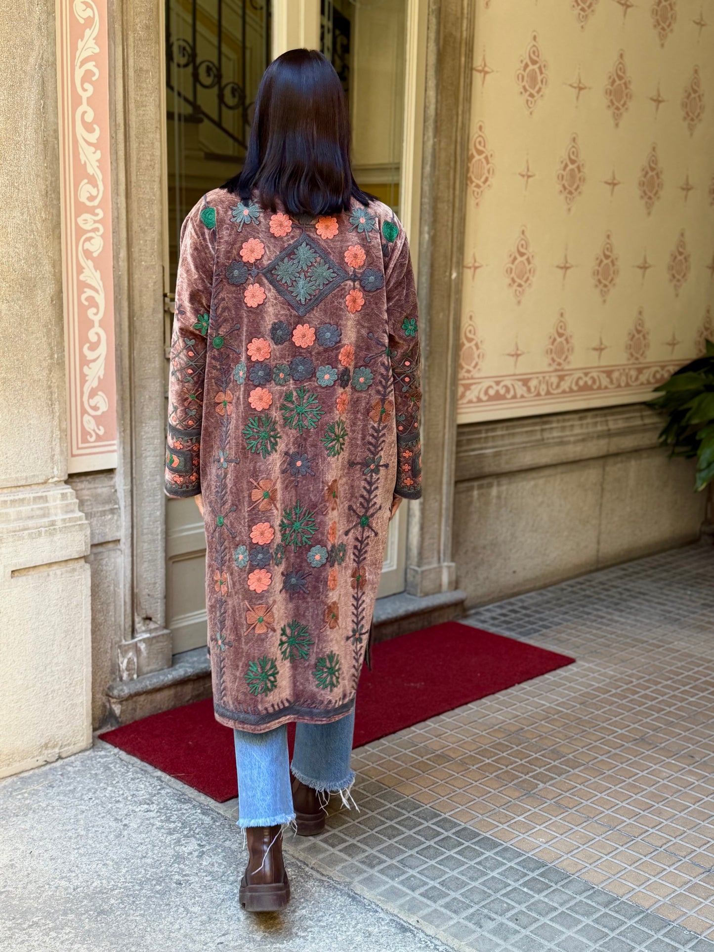 Velvet Embroidered Coat