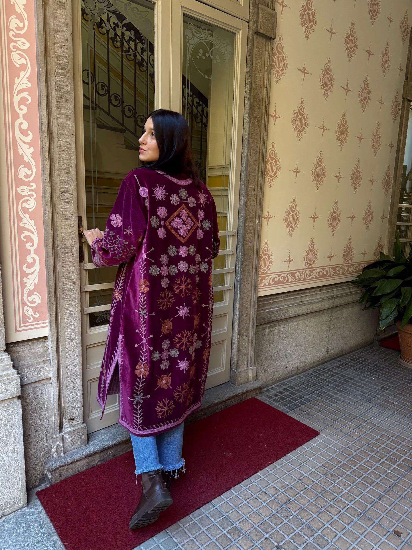Velvet Embroidered Coat