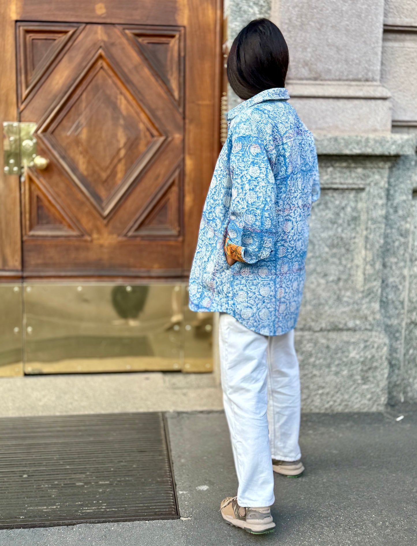 Old Kantha Over Shirt Jacket - handmade