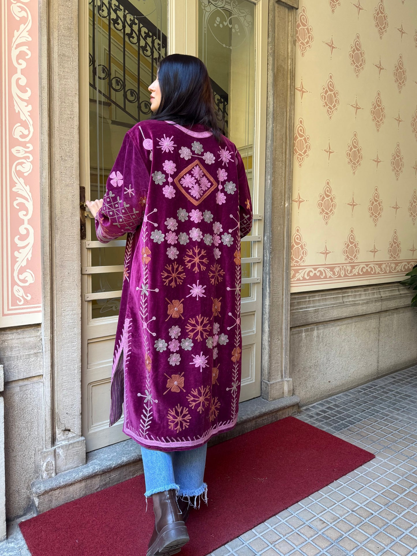 Velvet Embroidered Coat