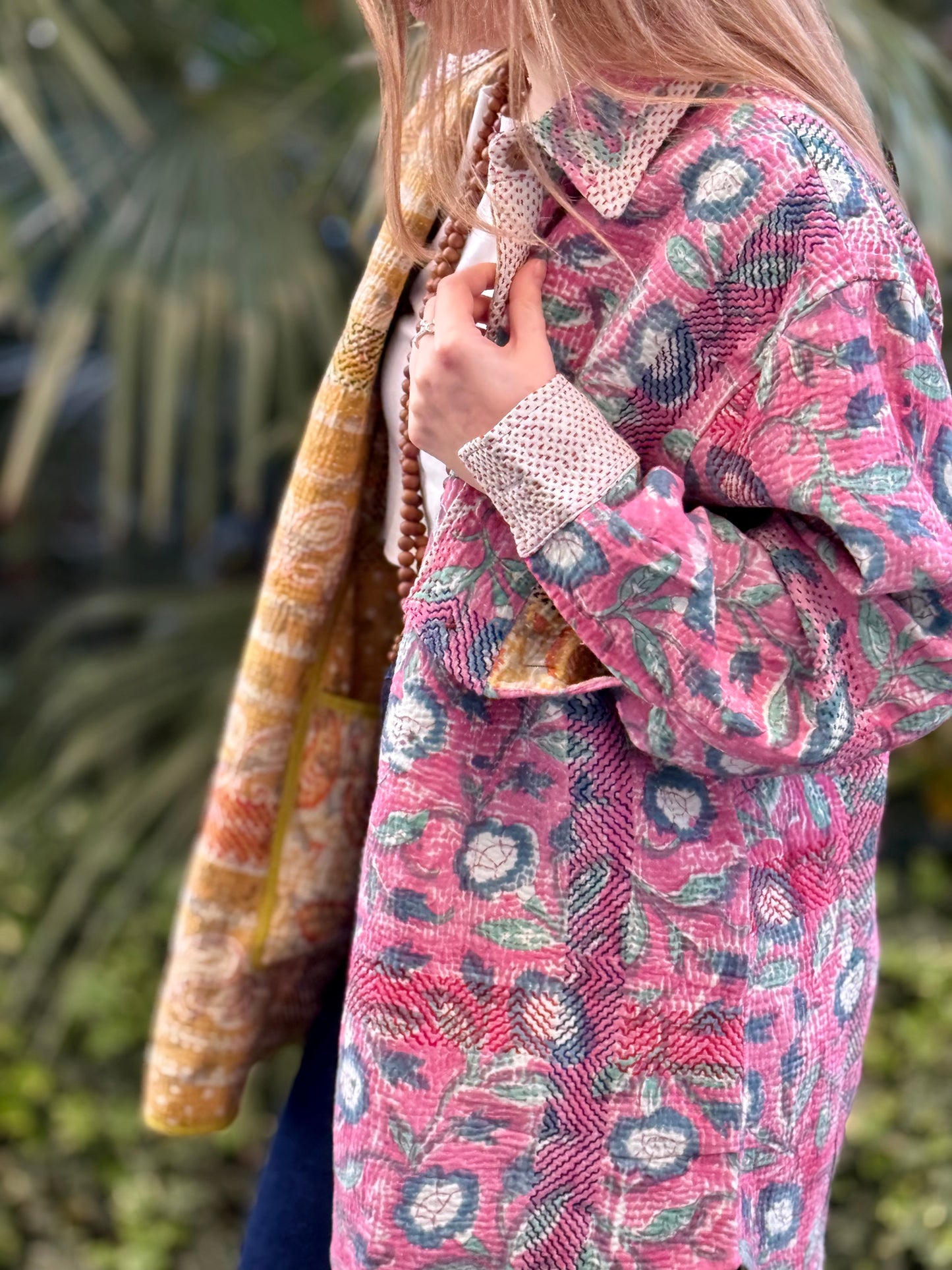 Old Kantha Over Shirt Jacket - handmade