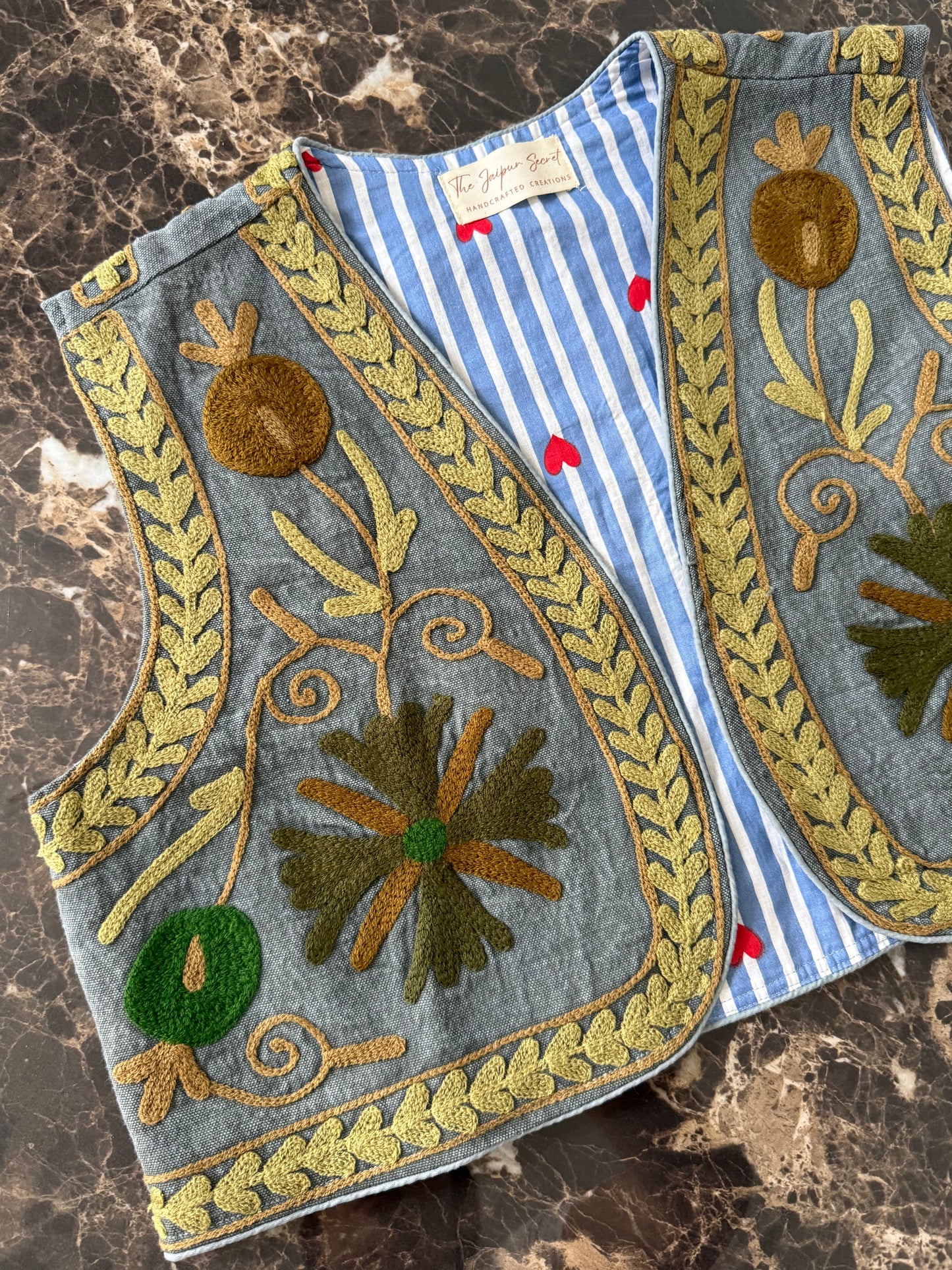 Cotton Boho Embroidered Vest