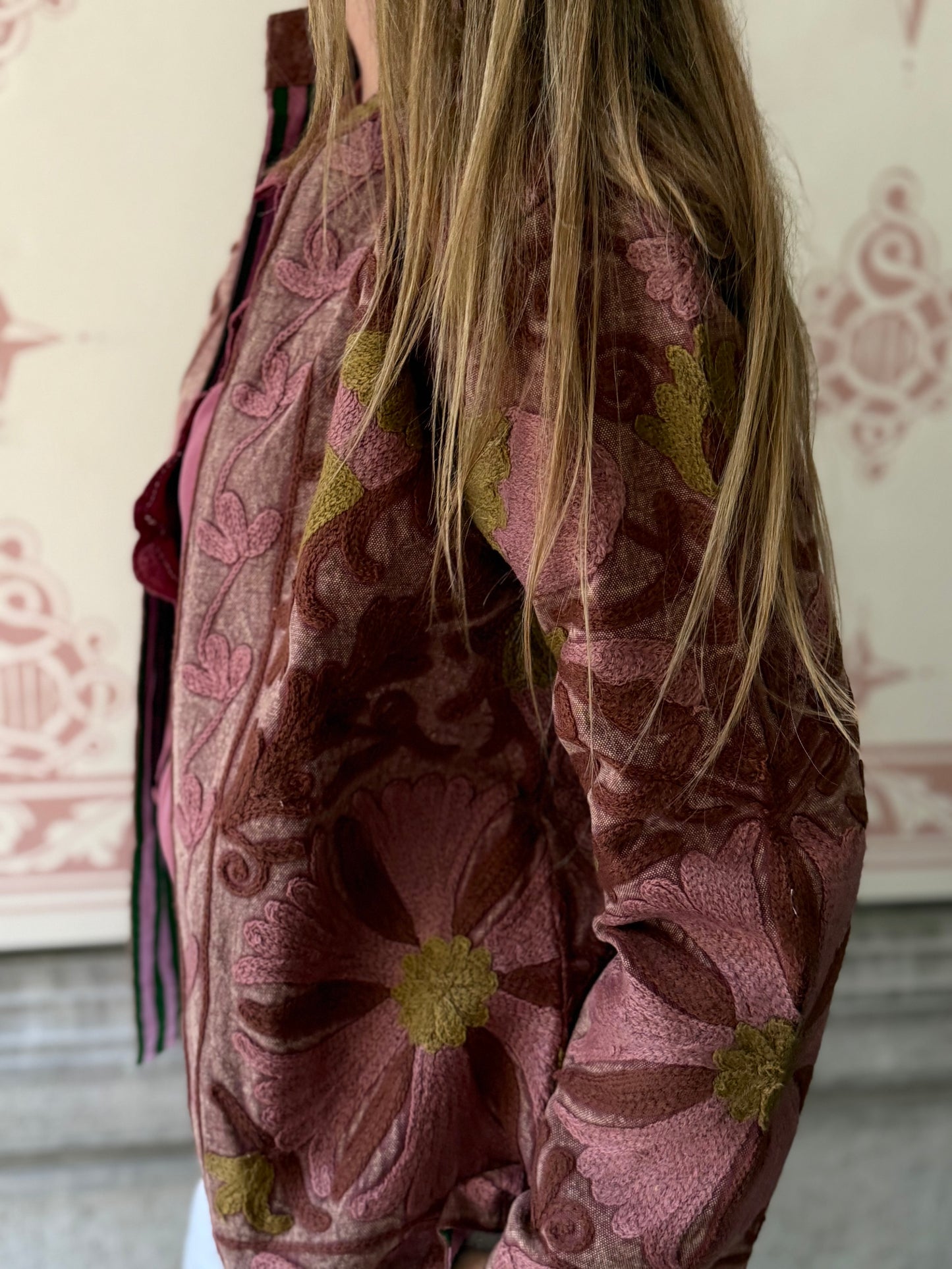 Cotton Suzani Jacket Embroidered Reversible