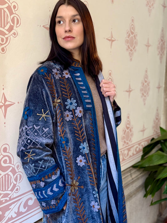 Velvet Embroidered Coat