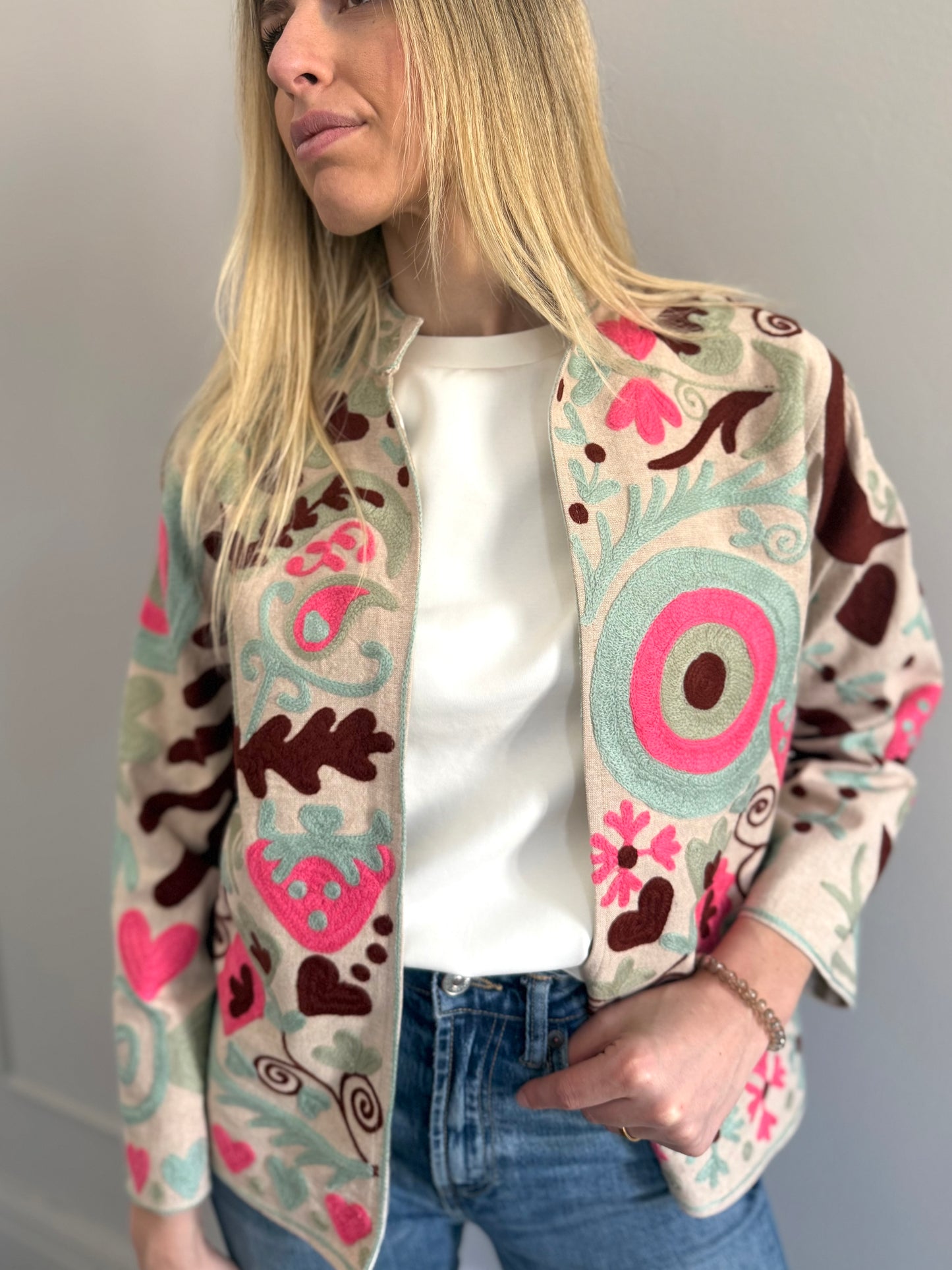 Cotton Boho Jacket Embroidered