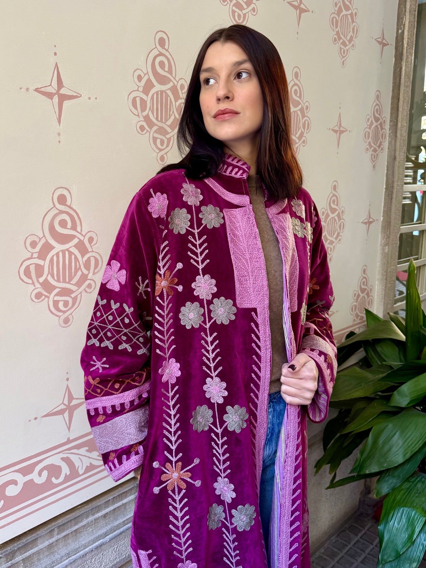 Velvet Embroidered Coat