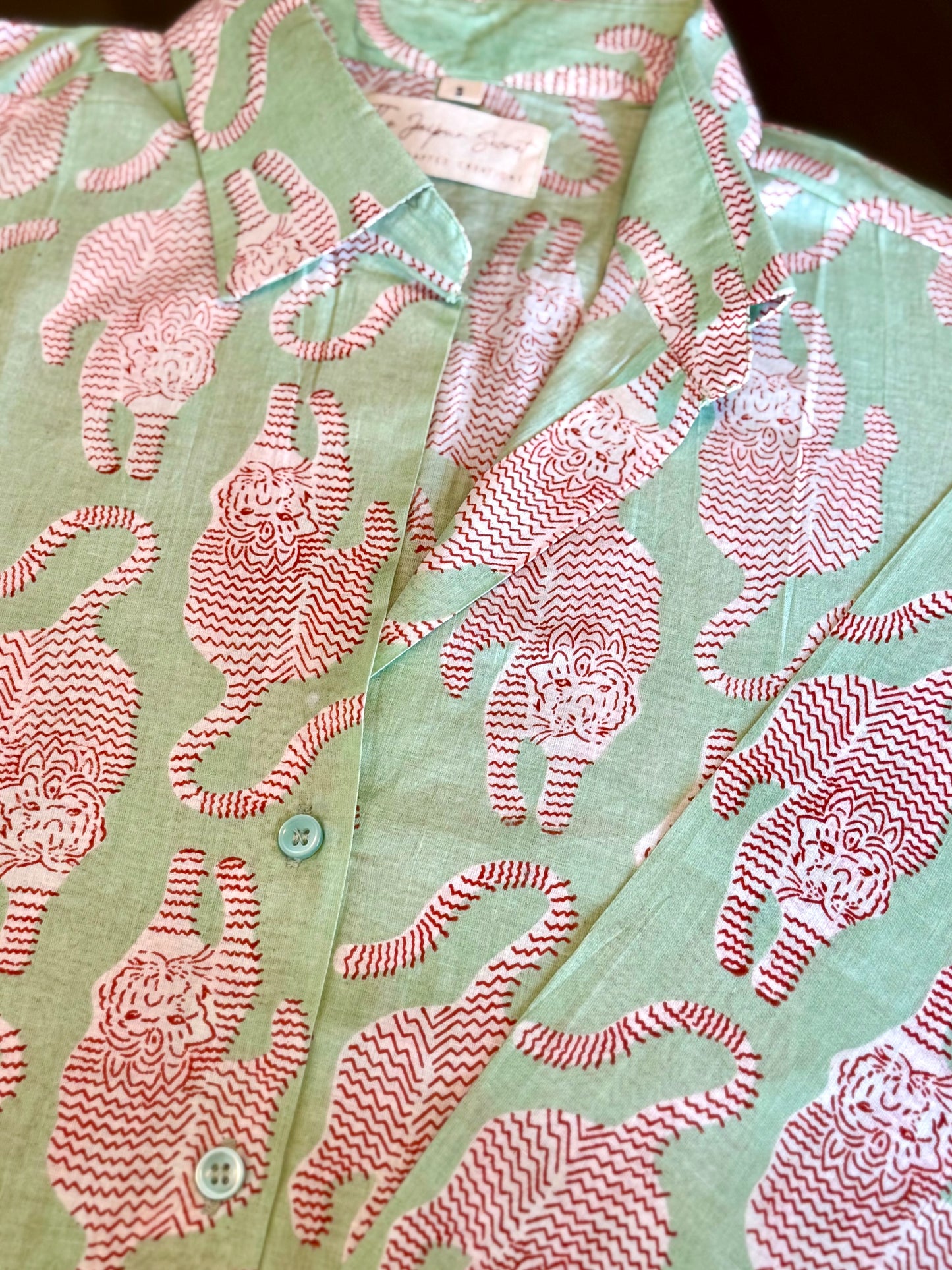 Cotton Shirt - Tibetan Tiger Mint