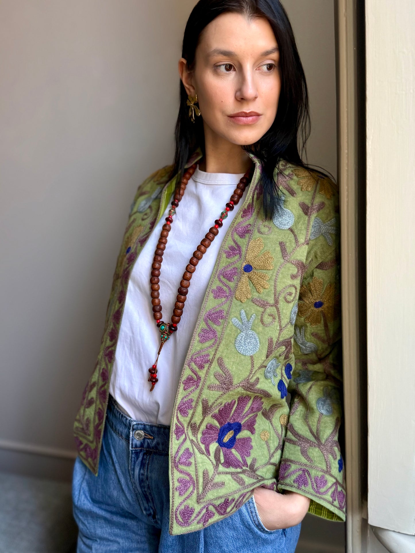 Cotton Suzani Jacket Embroidered