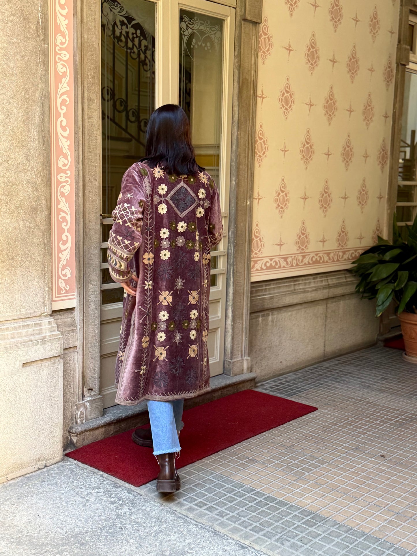 Velvet Embroidered Coat