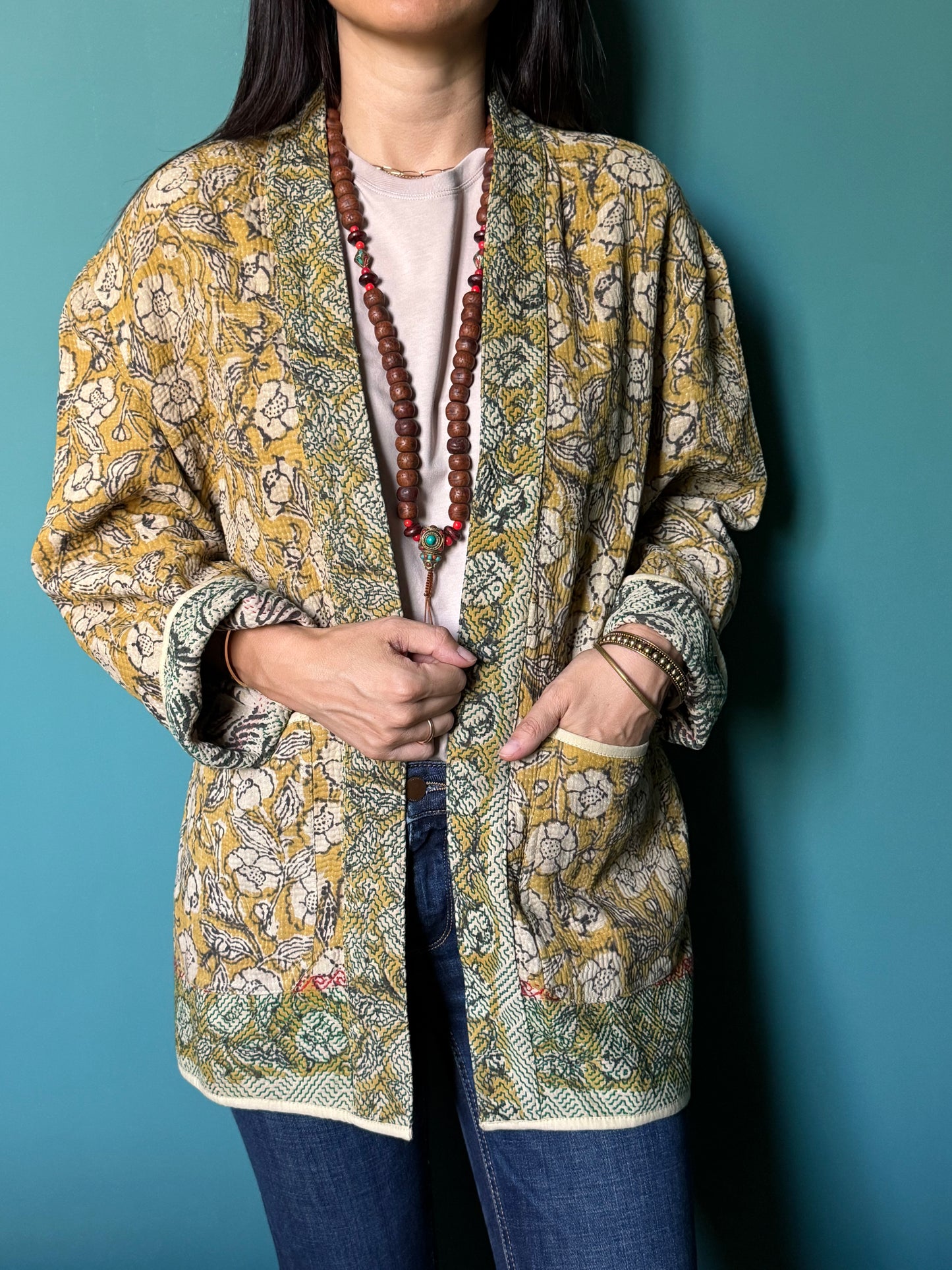 Vintage Kantha Giacca Kimono