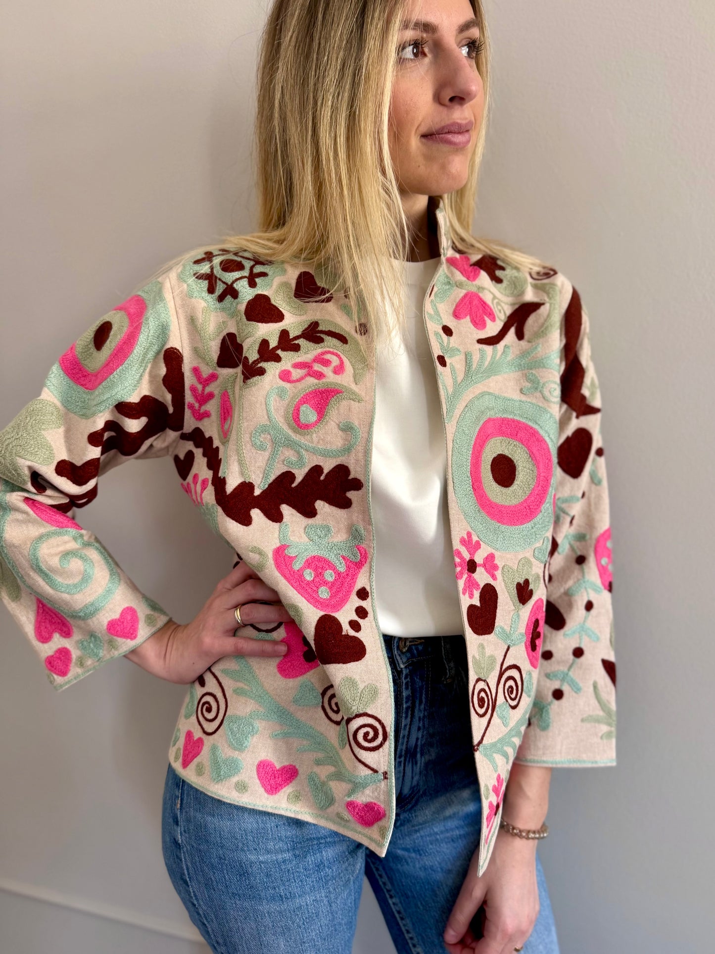 Cotton Boho Jacket Embroidered