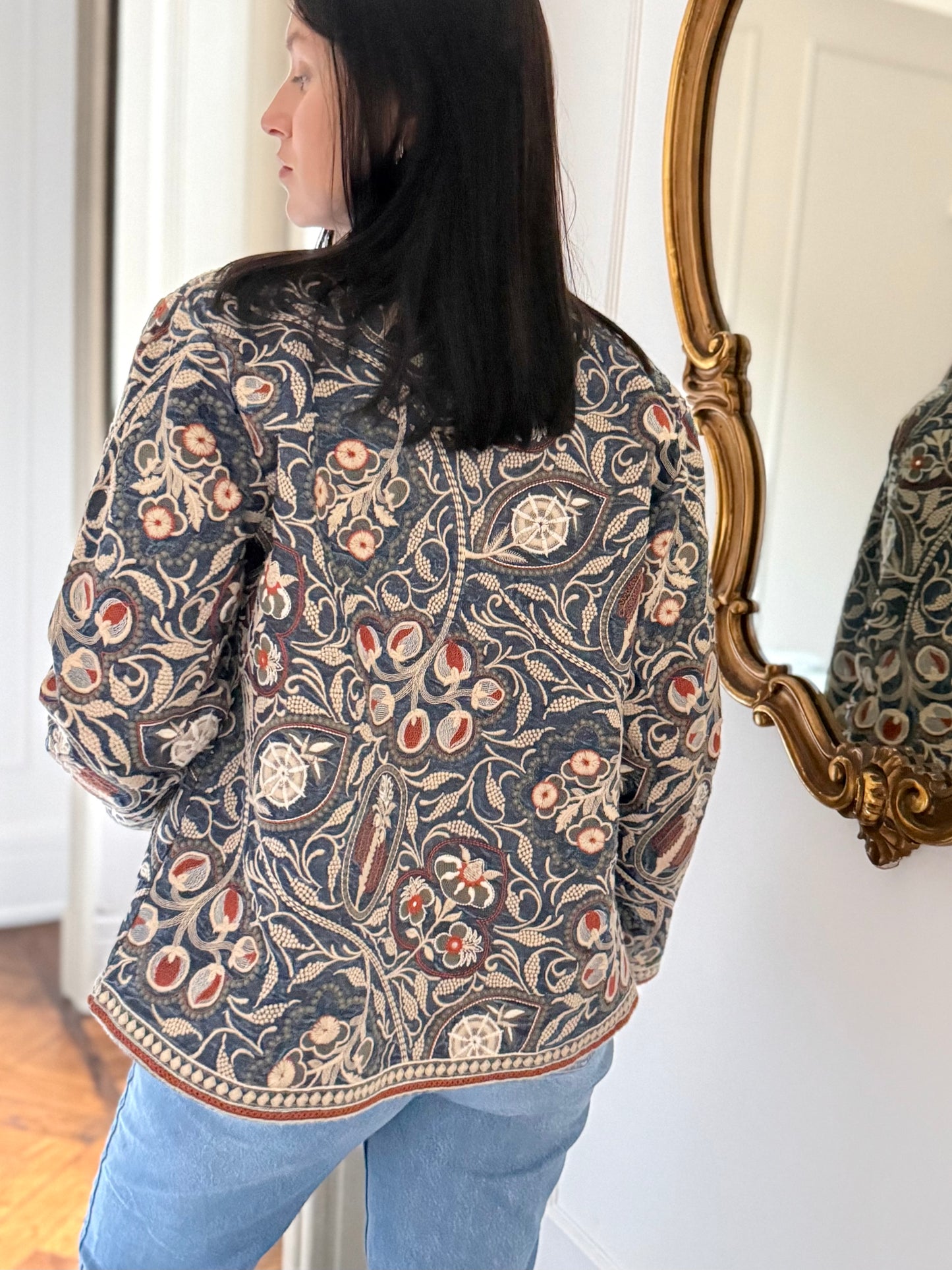 Leila Jacket Embroidered - Denim