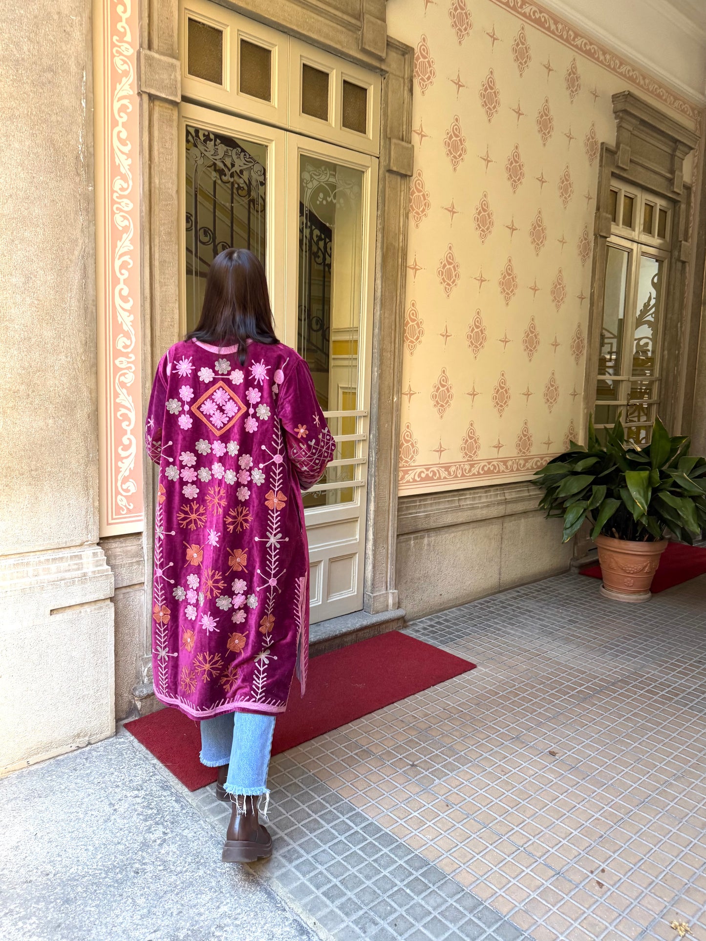 Velvet Embroidered Coat