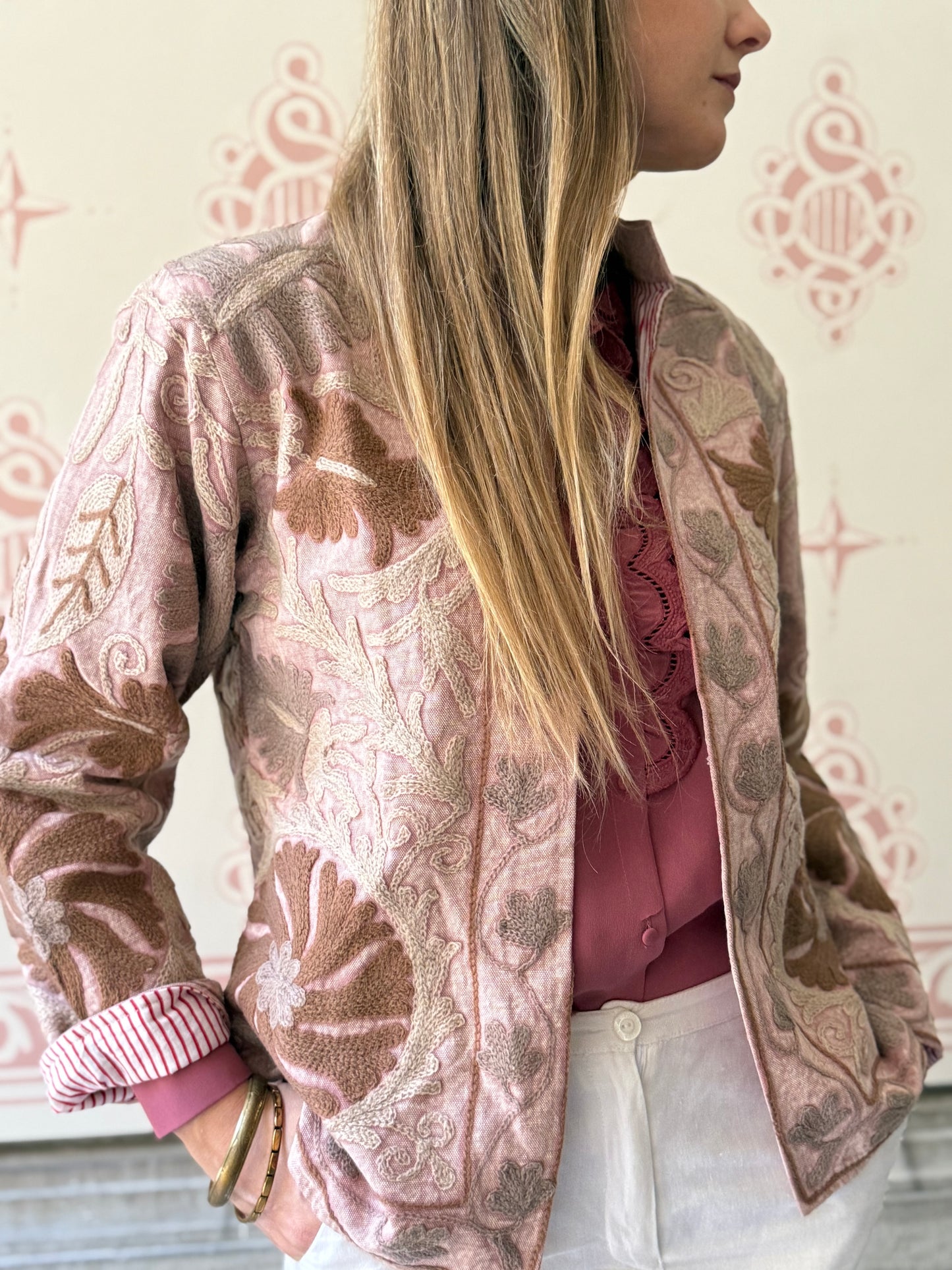 Cotton Suzani Jacket Embroidered Reversible