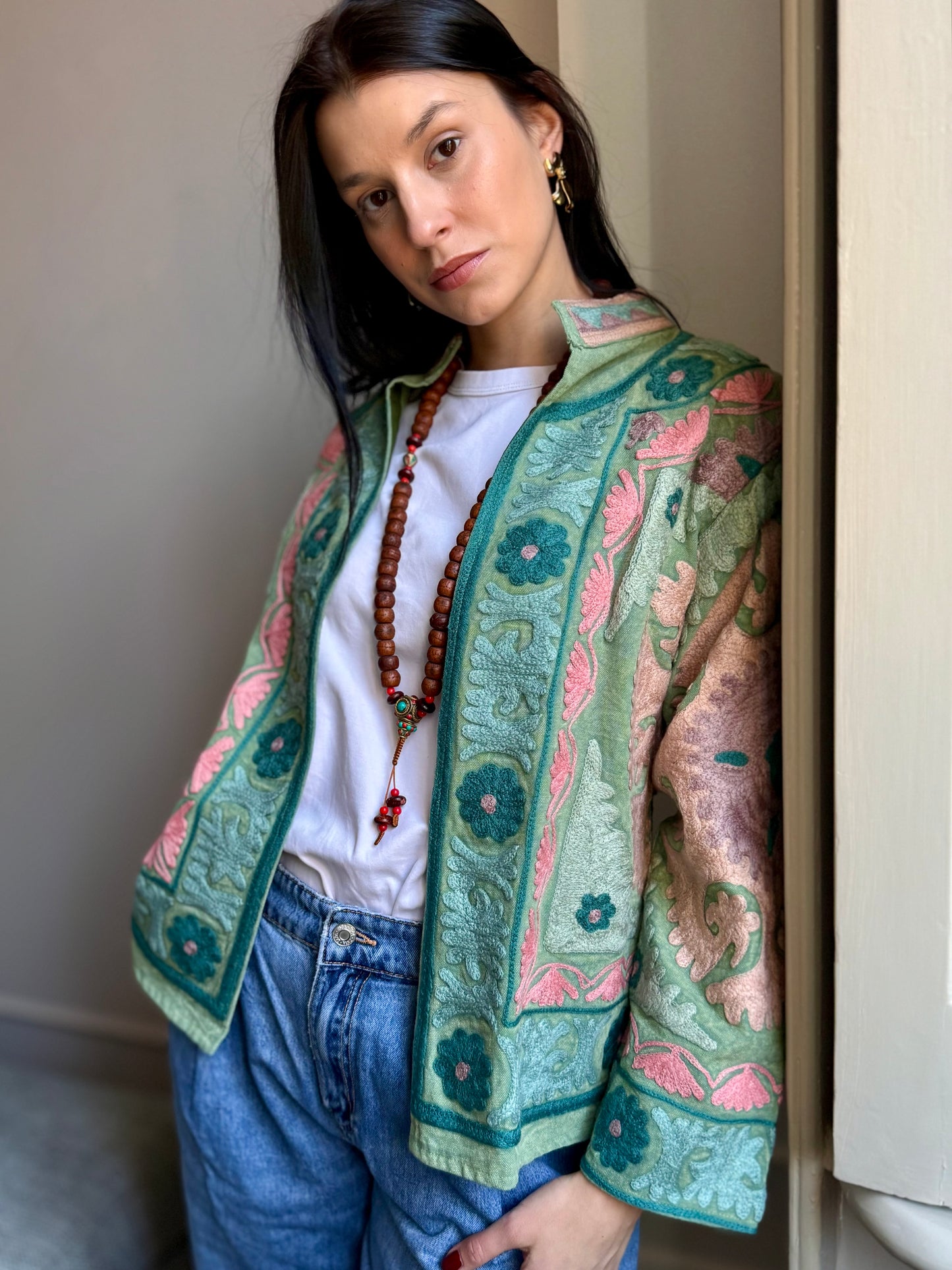 Cotton Suzani Jacket Embroidered