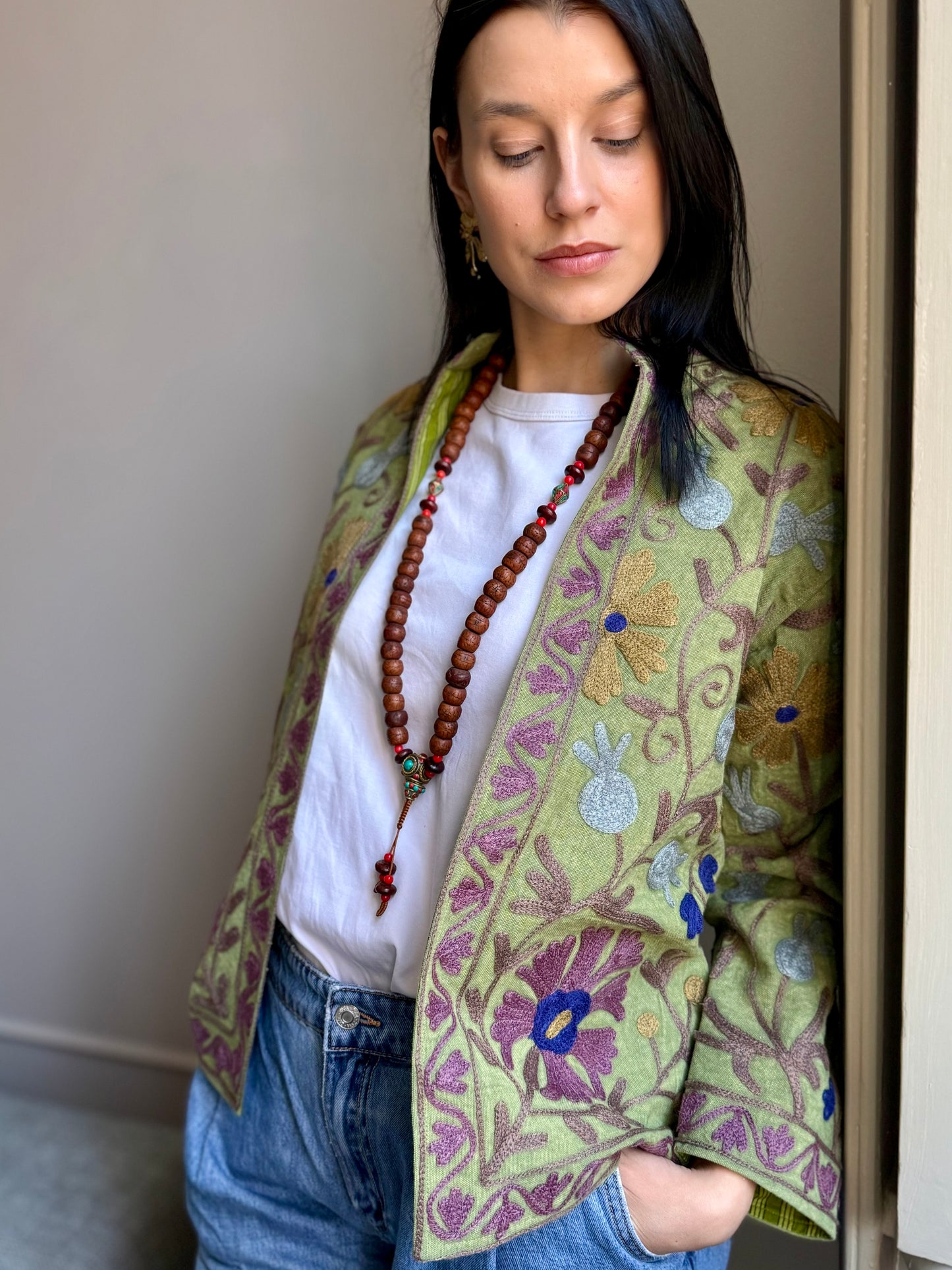 Cotton Suzani Jacket Embroidered