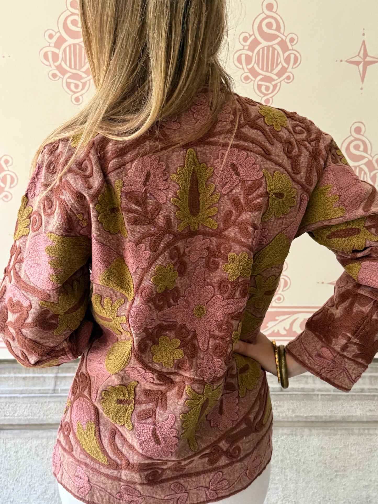 Cotton Suzani Jacket Embroidered Reversible
