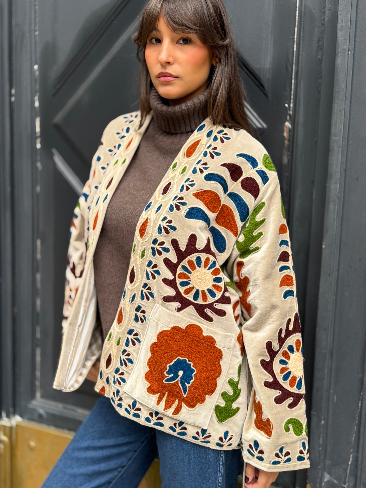 Velvet Kimono Jacket