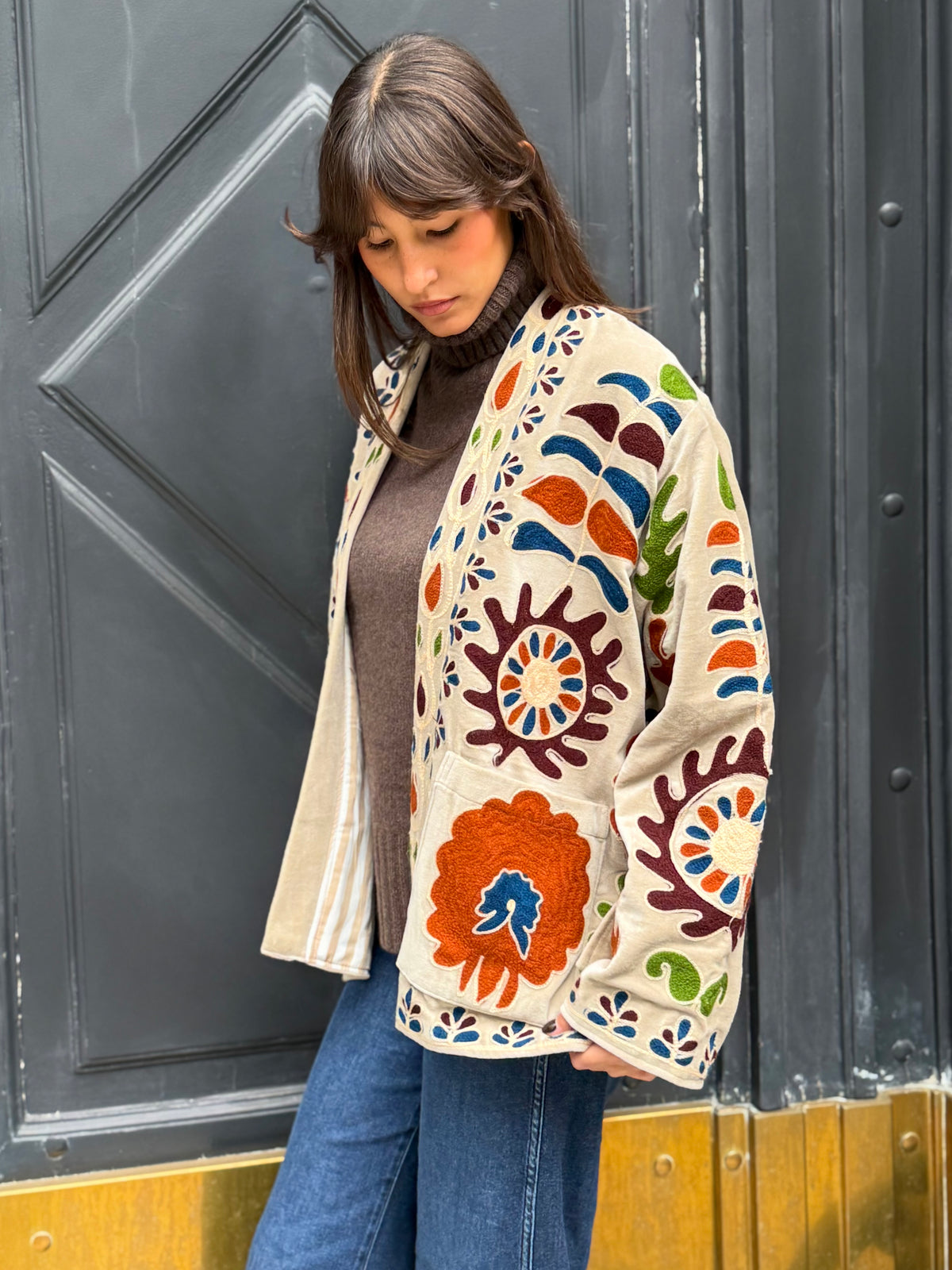 Velvet Kimono Jacket