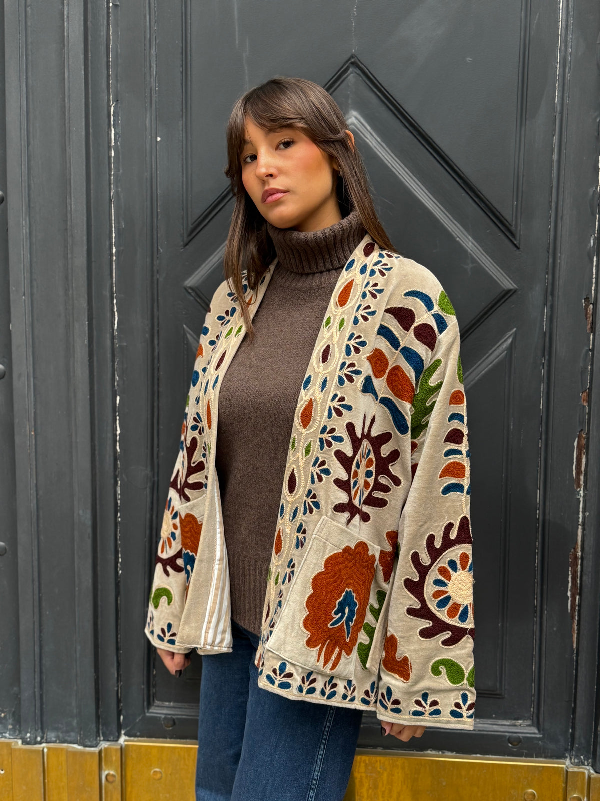 Velvet Kimono Jacket