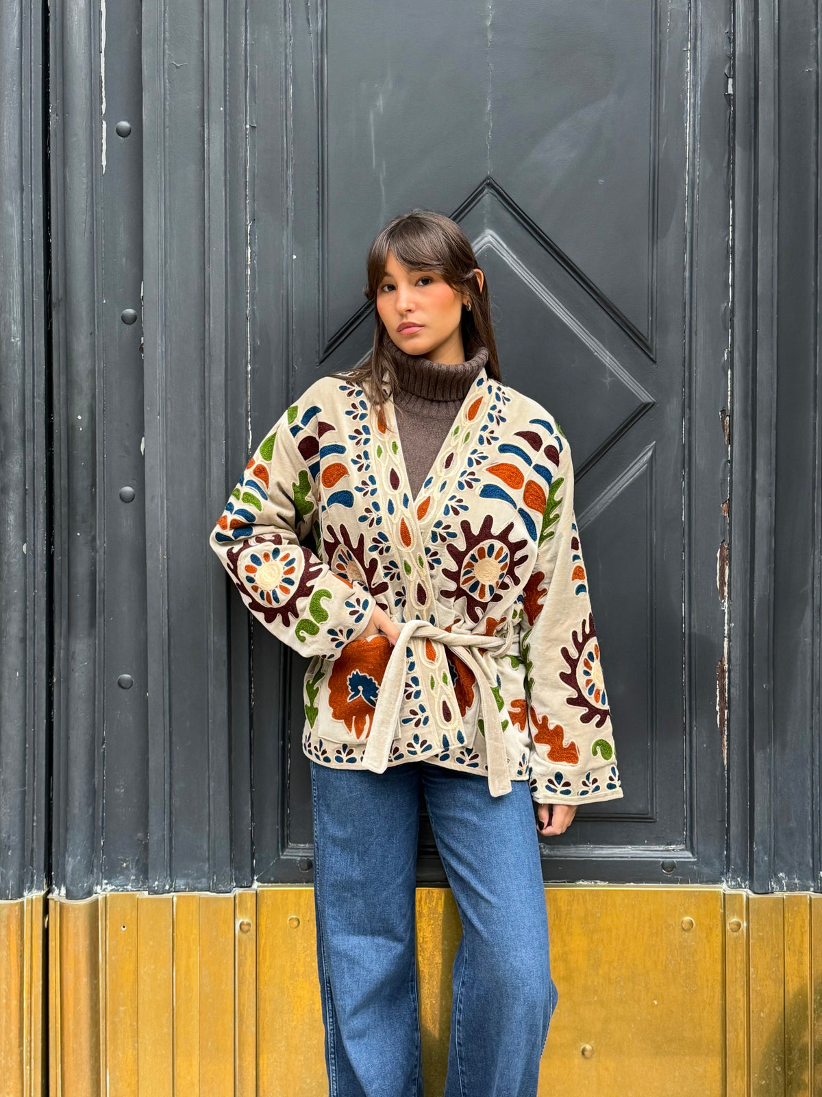 Velvet Kimono Jacket