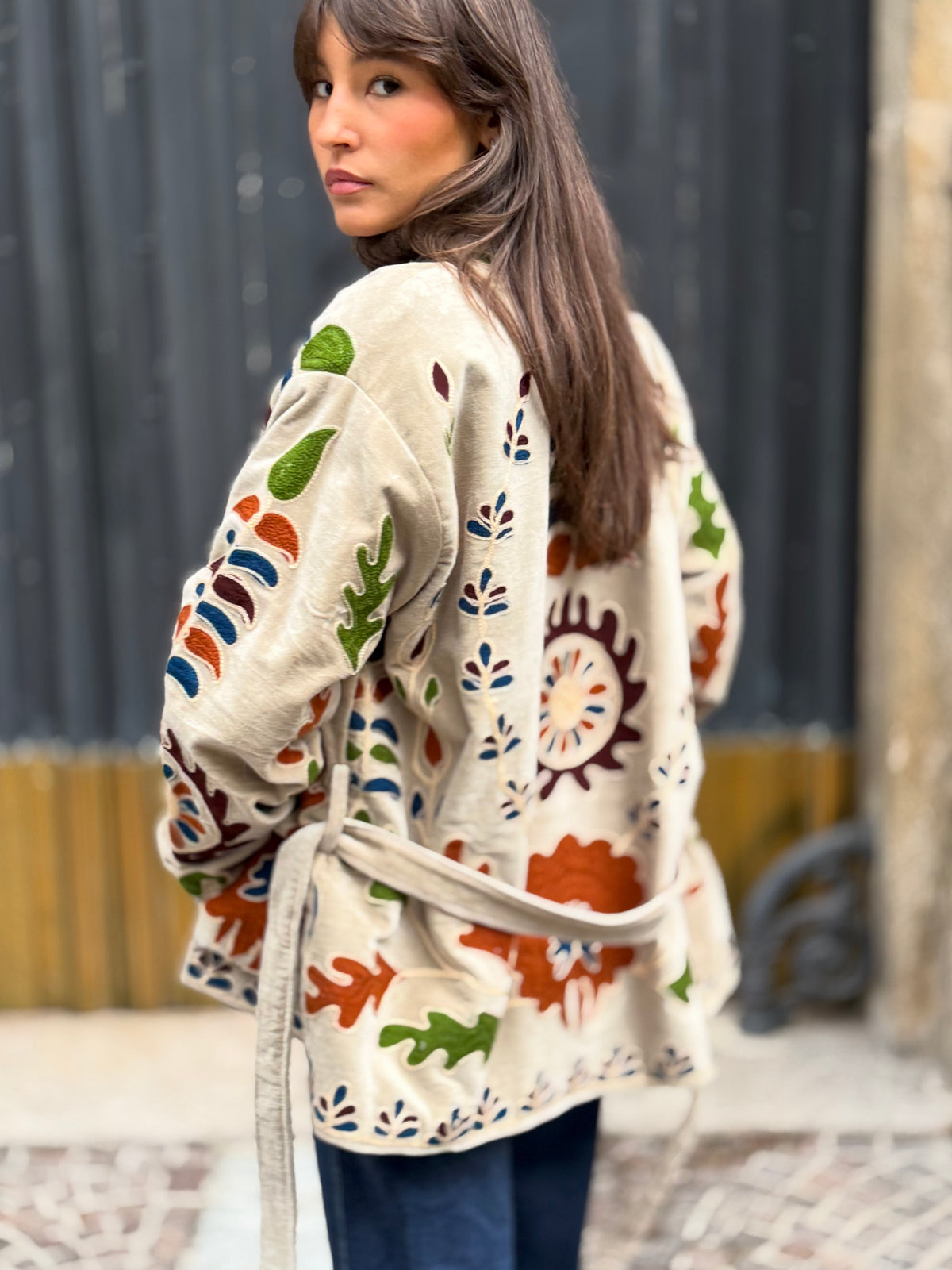 Velvet Kimono Jacket