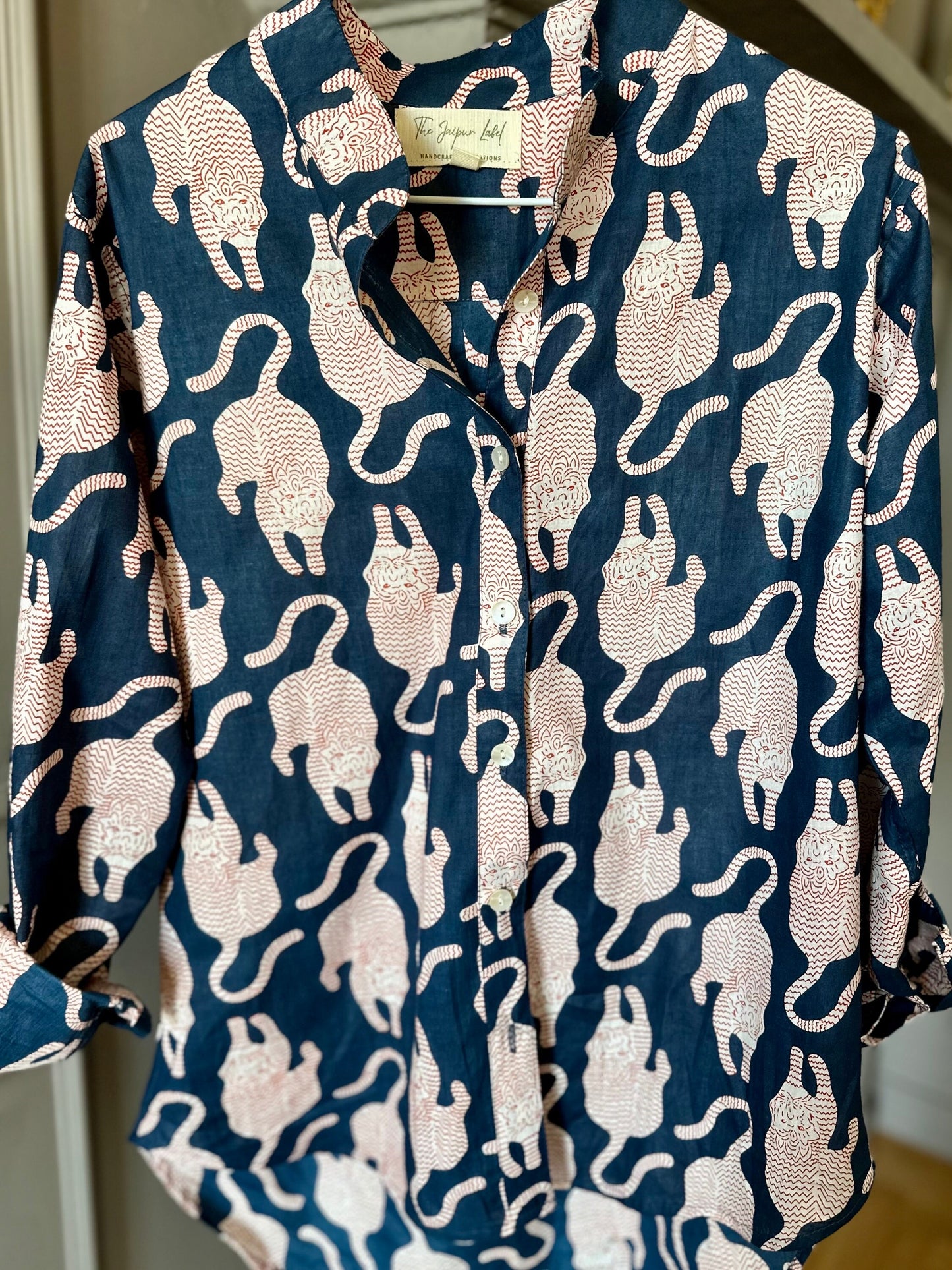 Cotton Shirt - Tibetan Tiger Blue